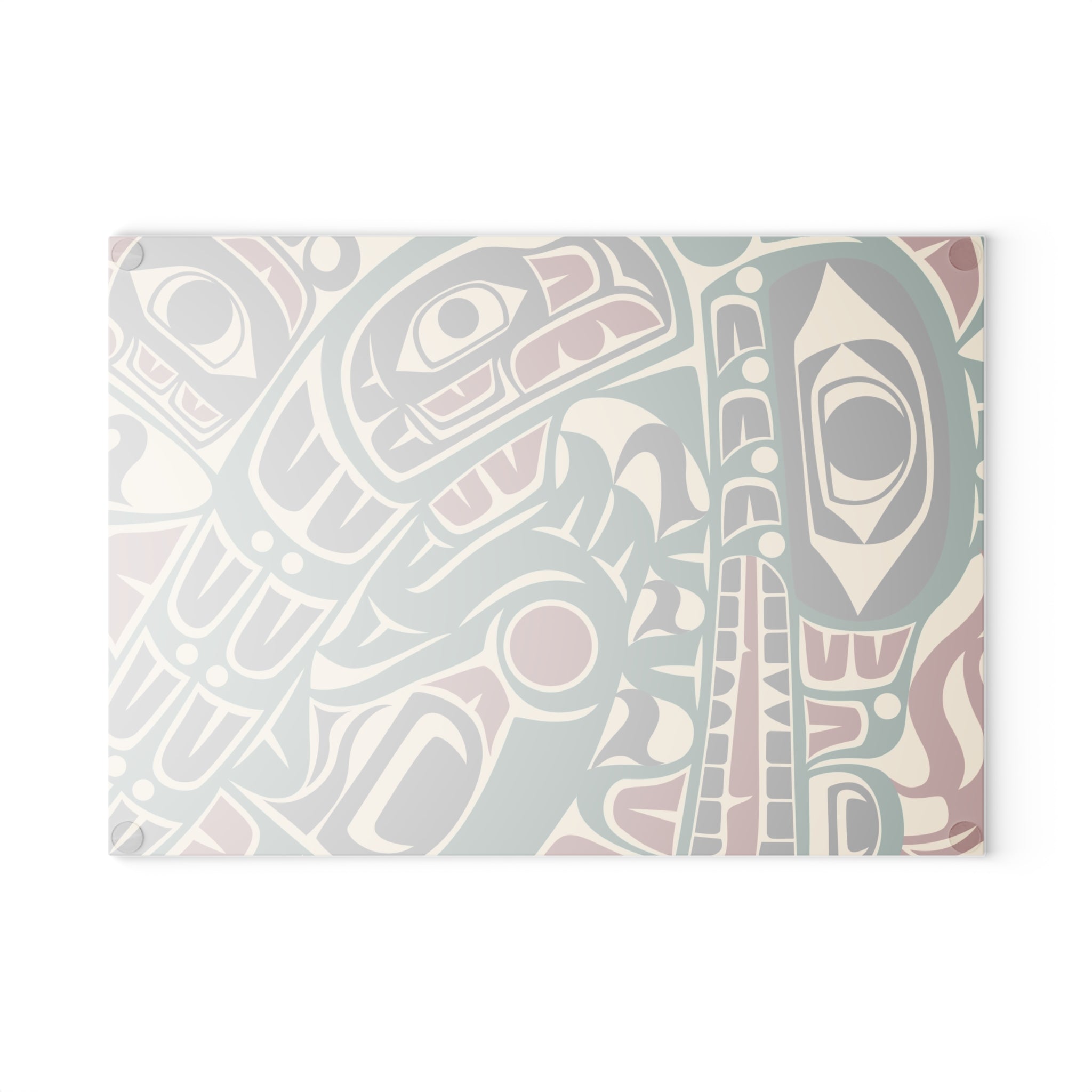 Glass Cutting Board - Classic Tribal Sea Monster Print - Northern Spiritlines™