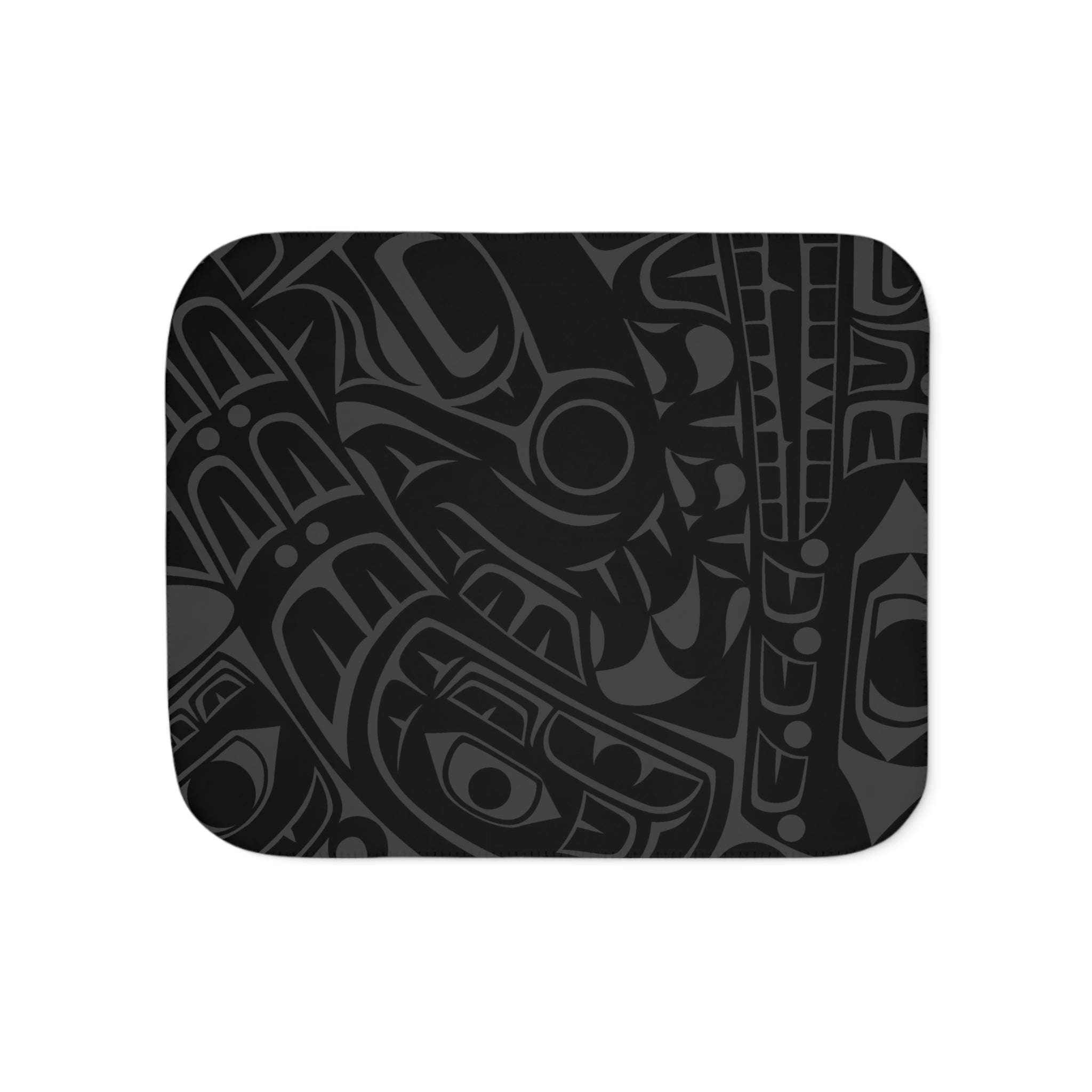 Sherpa Fleece Blanket - Classic Smoky Tribal Print - Northern Spiritlines™