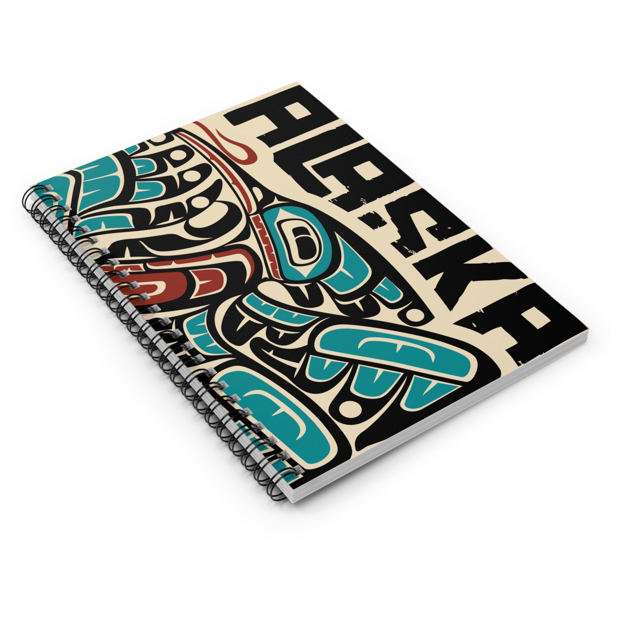 Spiral Notebook, Journal - Alaska Tribal Hummingbird - AK State Line™ Collection