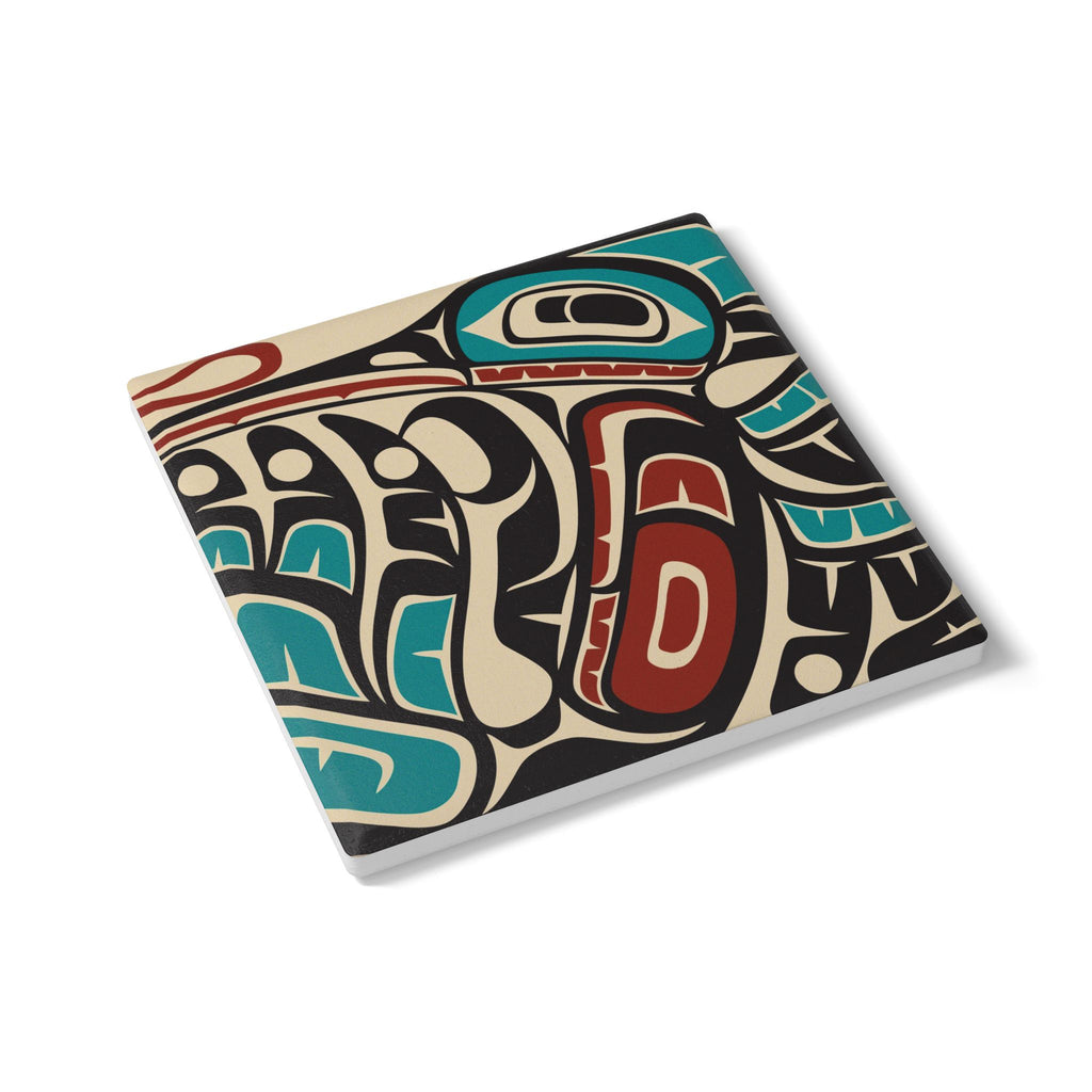 Ceramic Coaster - Classic Tribal Hummingbird Print - Northern Spiritlines™
