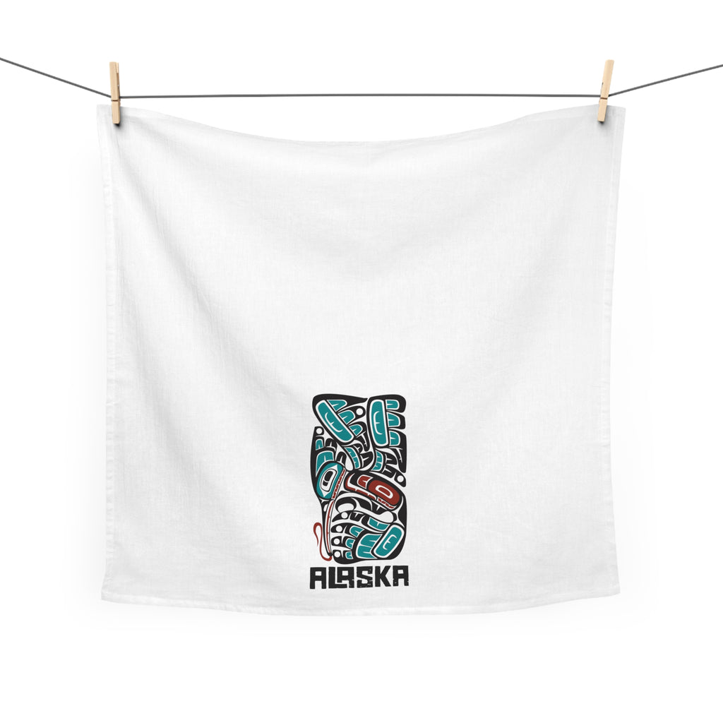 Cotton Tea Towel - Alaska Tribal Hummingbird - AK State Line™ Collection