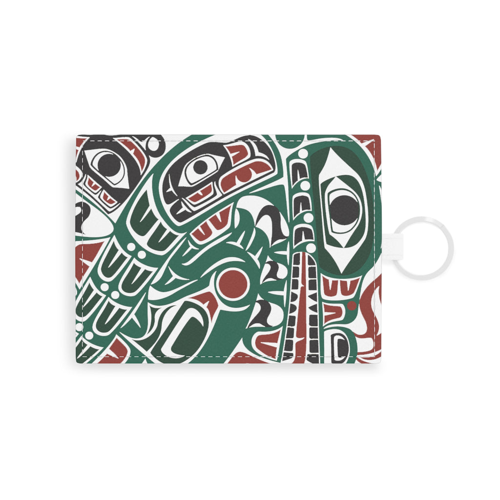 Saffiano Leather Card Holder - Classic Tribal Sea Monster - Northern Spiritlines™