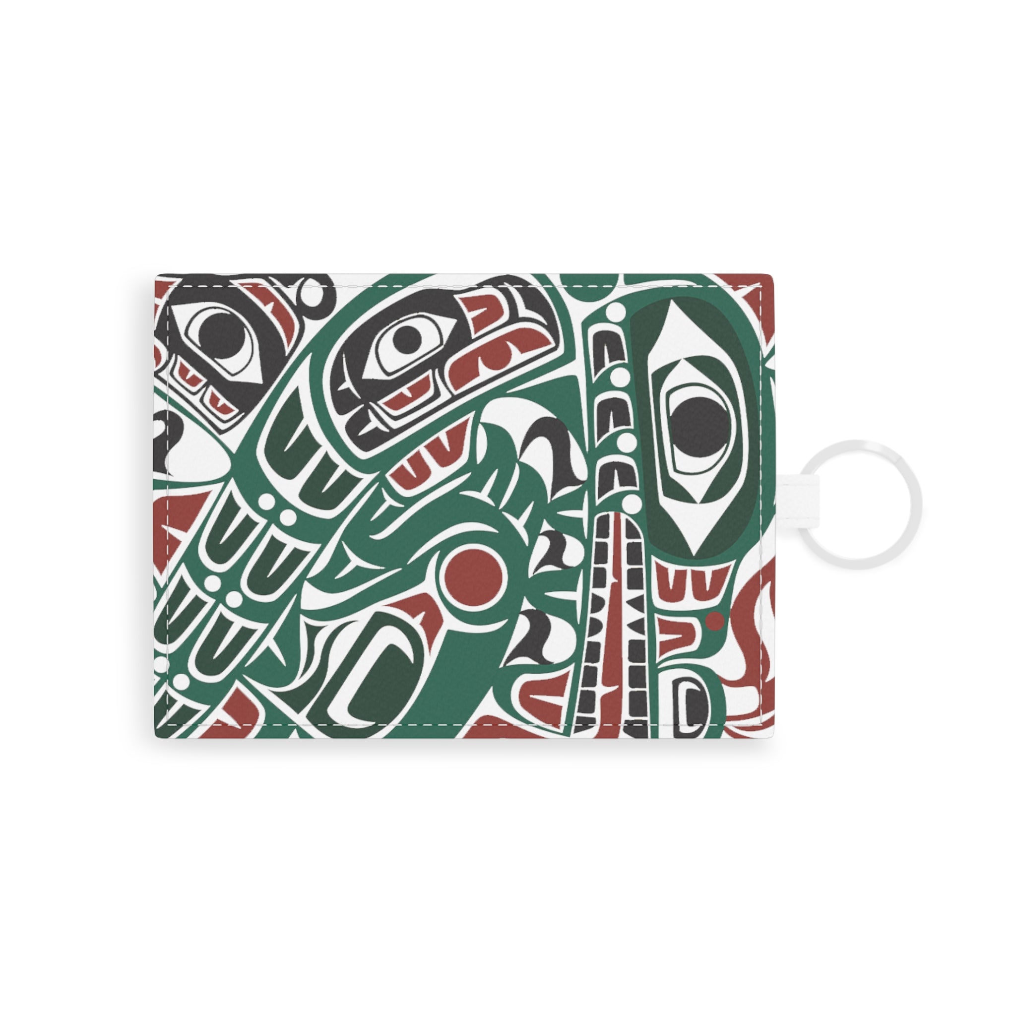 Saffiano Leather Card Holder - Classic Tribal Sea Monster - Northern Spiritlines™