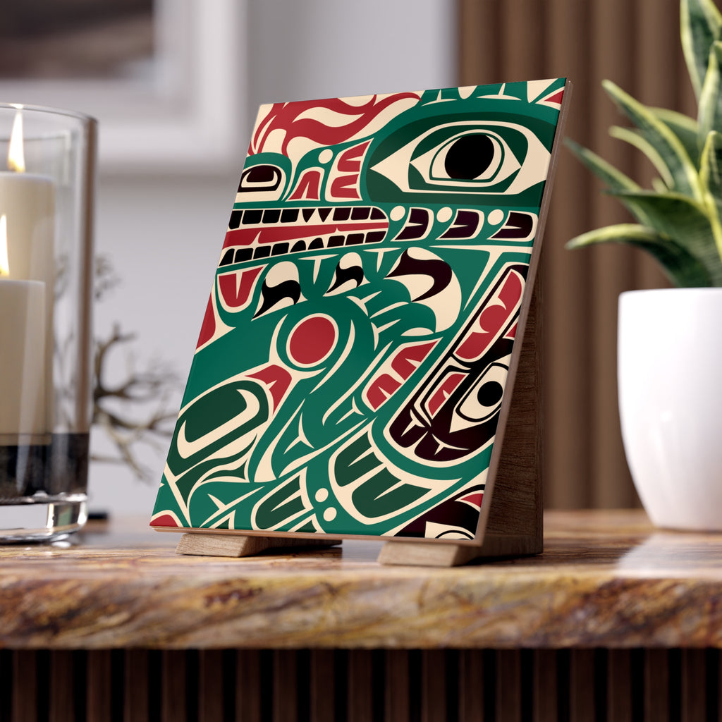 Ceramic Tile - Classic Tribal Sea Monster - Northern Spiritlines™