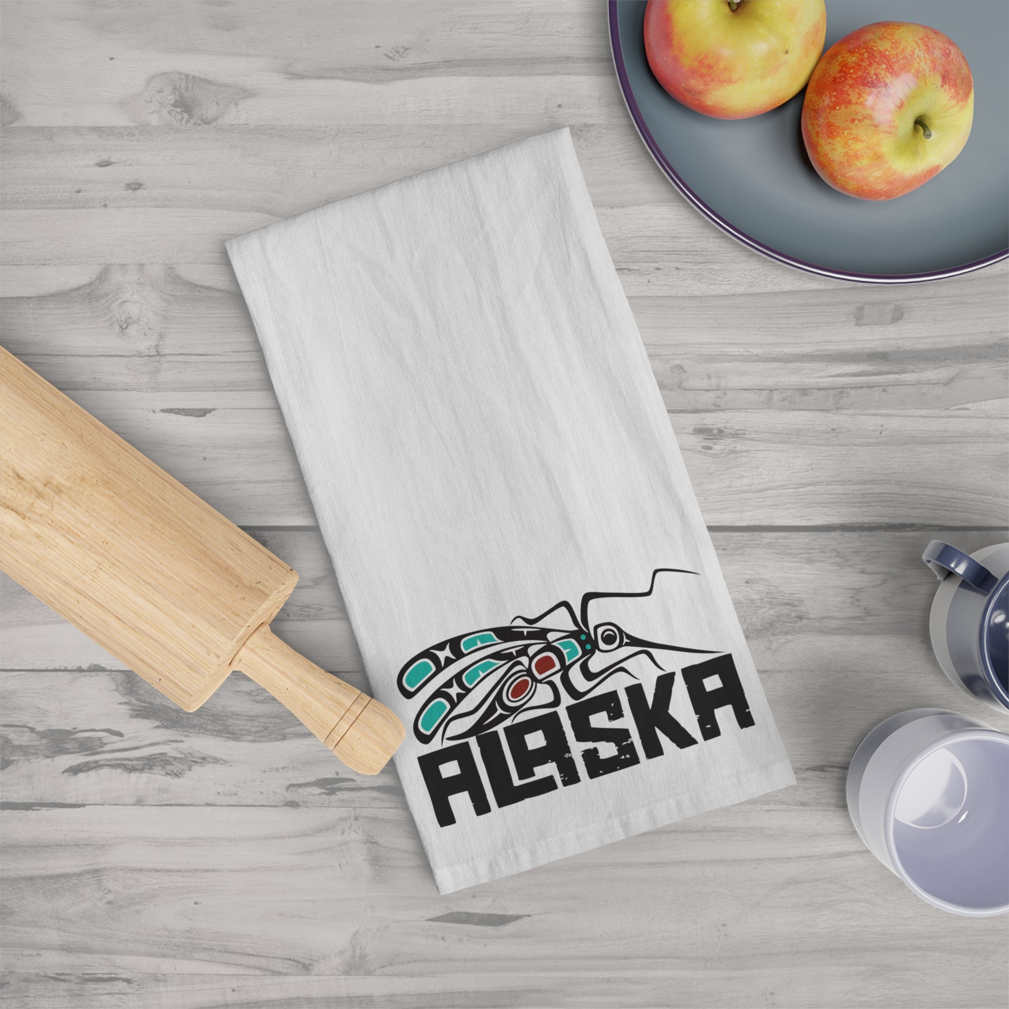 Cotton Tea Towel - Alaska Tribal Mosquito - AK State Line™ Collection