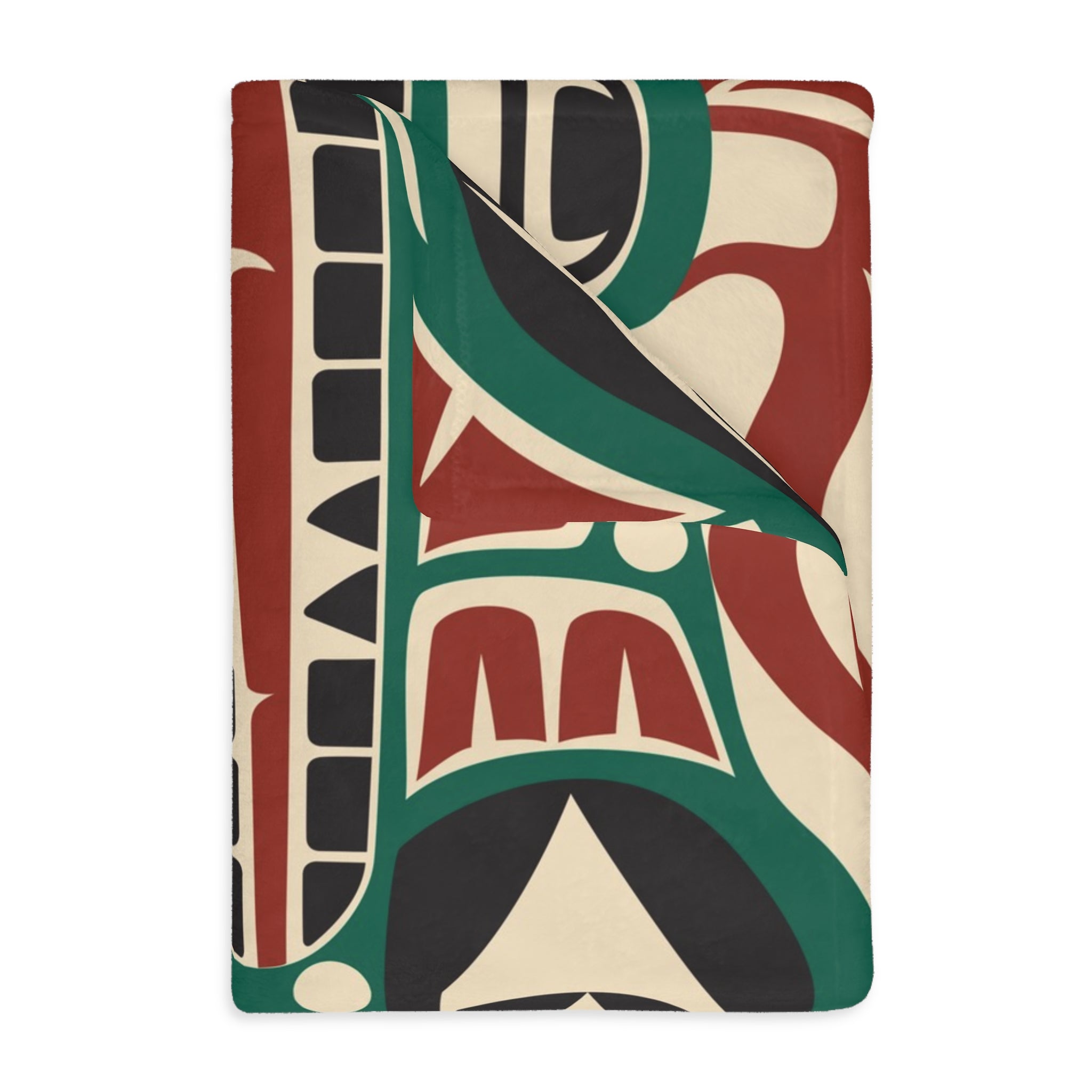 Reversible Plush Blanket - Classic Tribal Sea Monster - Northern Spiritlines™