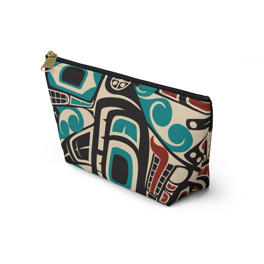 Travel Accessory Zipper Pouch - Classic Tribal Orca Print - Northern Spiritlines™