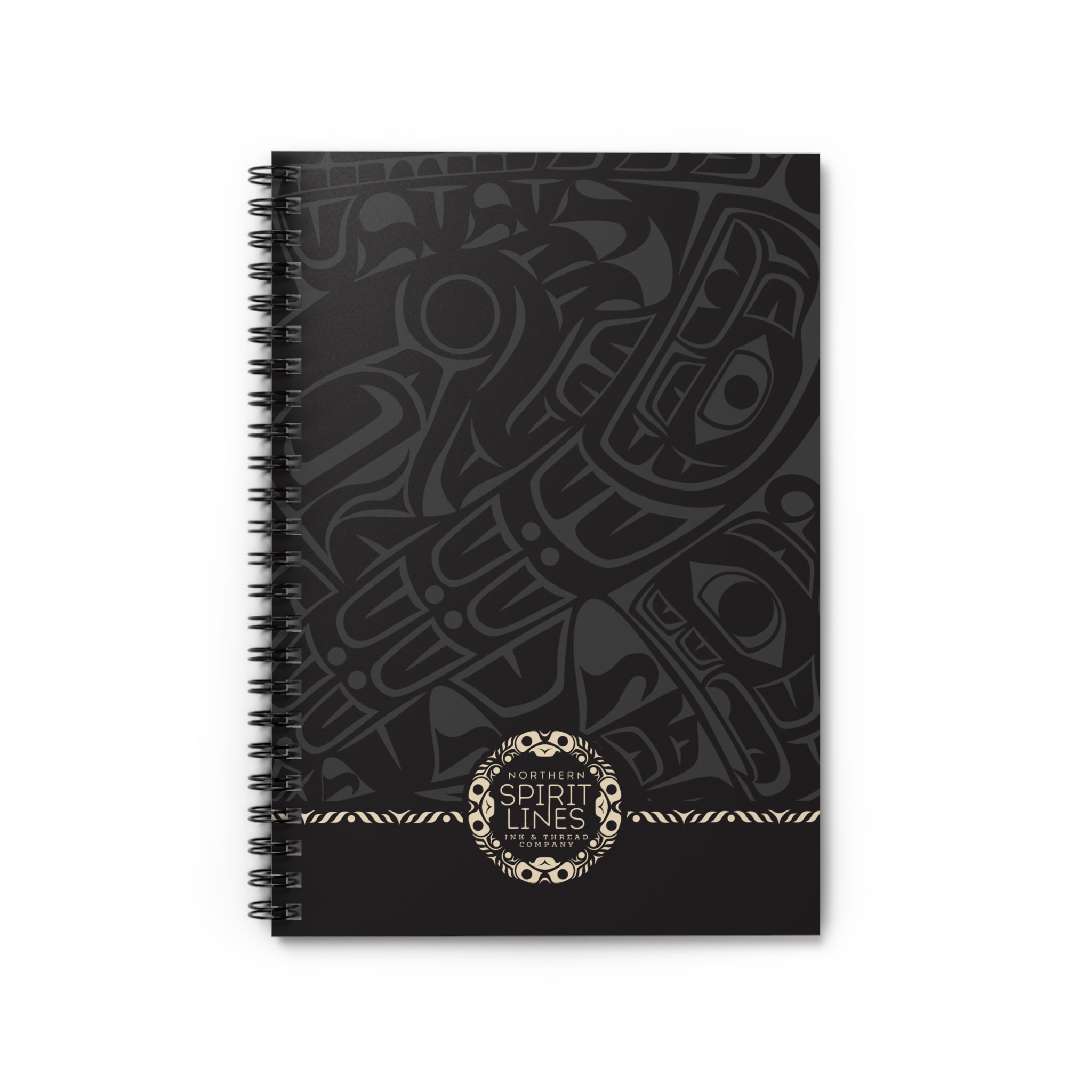 Spiral Notebook, Journal - Classic Smoky Tribal Print - Northern Spiritlines™