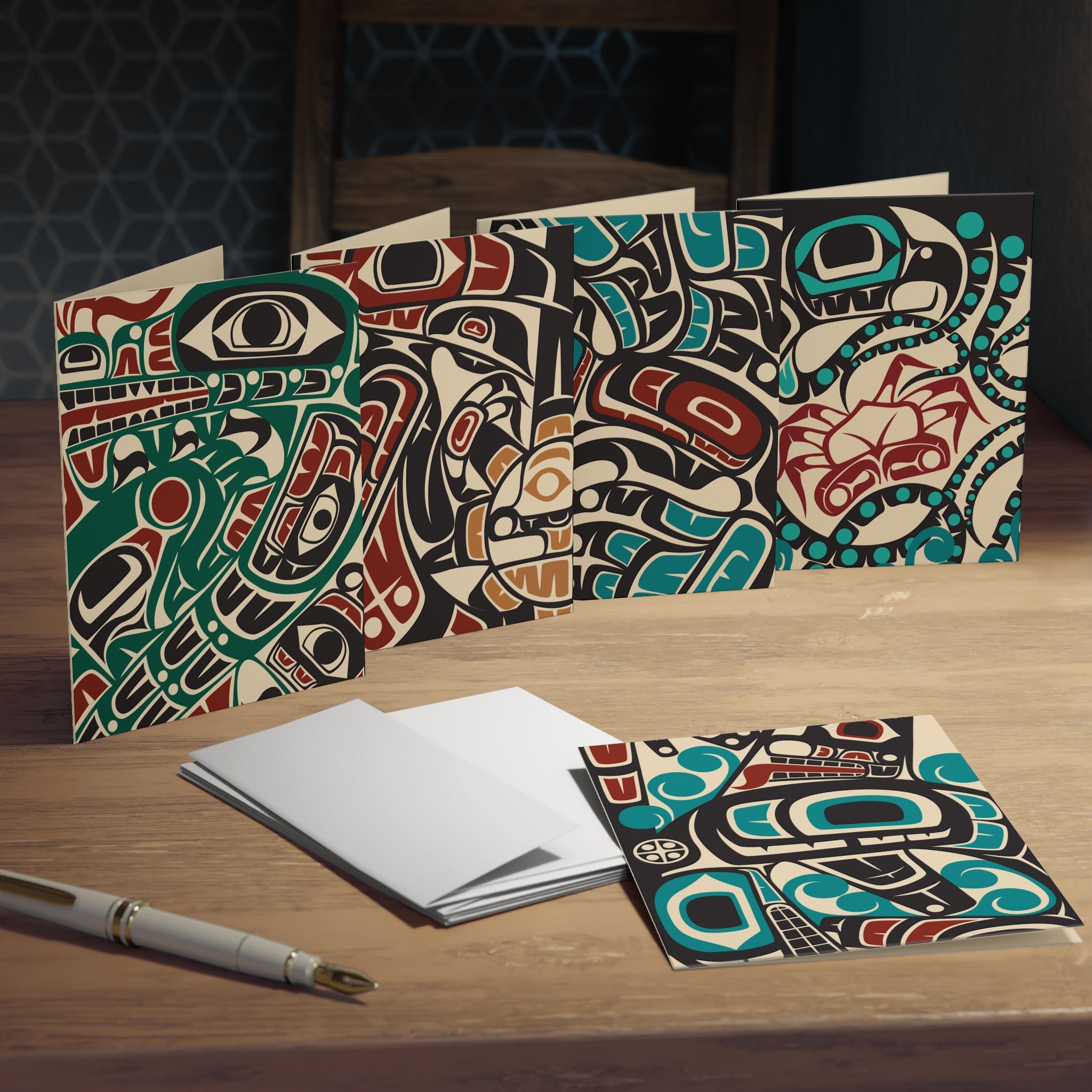 Multi-Design Greeting Cards (5-Pack) with Envelopes - Northern Spiritlines™