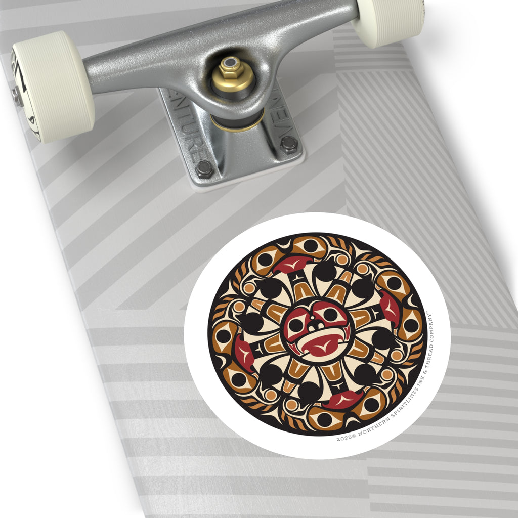 Vinyl Sticker Indoor/Outdoor - Round Tribal Sun - Northern Spiritlines™