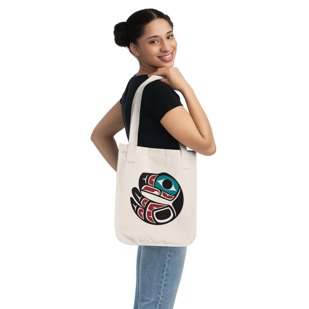 Organic Canvas Tote Bag - Classic Tribal Eagle Insignia - Northern Spiritlines™