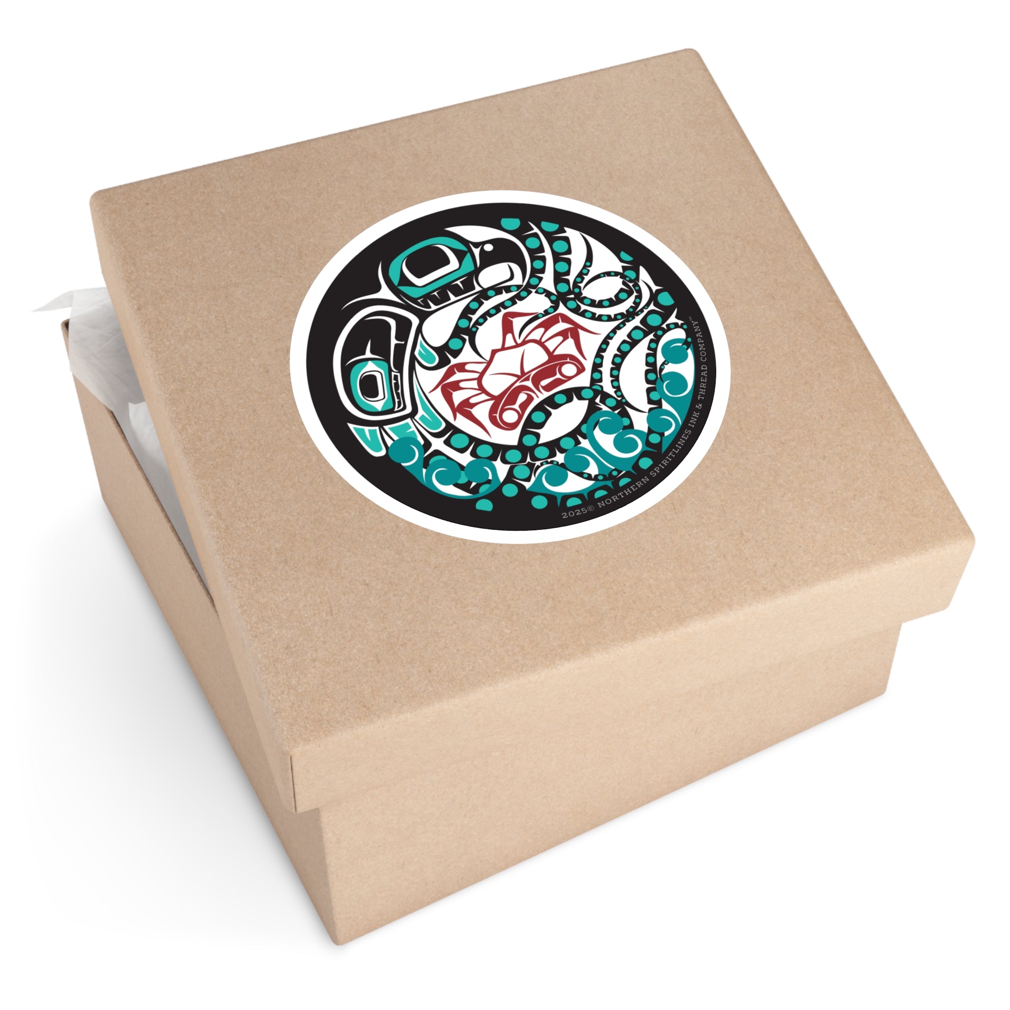 Vinyl Sticker Indoor/Outdoor - Round Tribal Octopus - Northern Spiritlines™