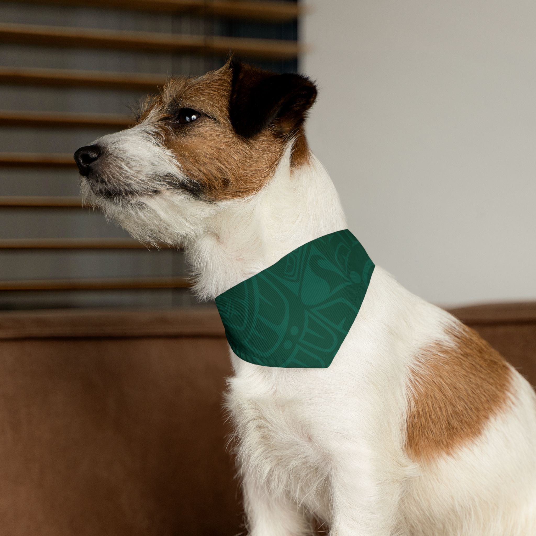 Pet Bandana Collar - Classic Tribal Print (Green) Northern Spiritlines™
