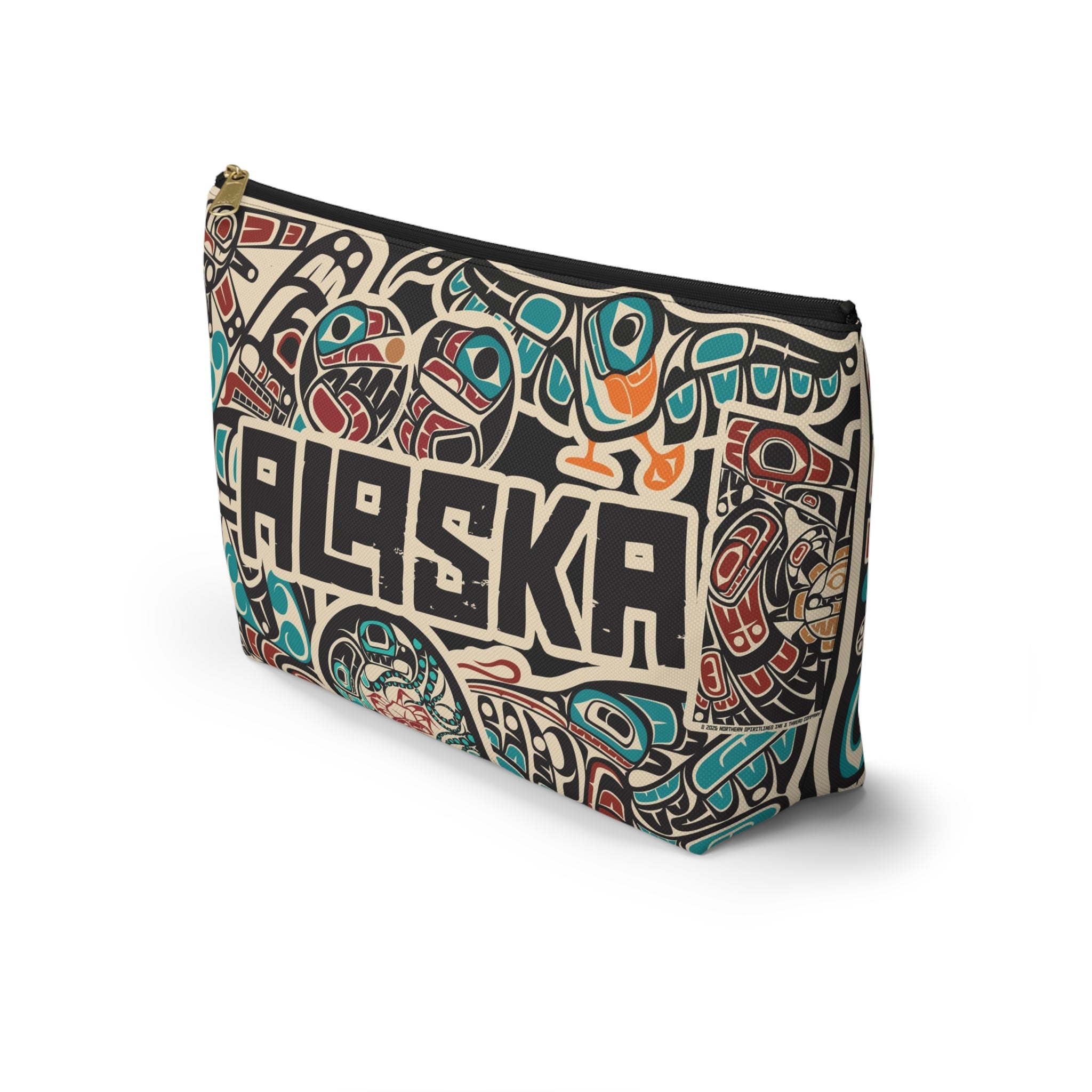 Travel Accessory Zipper Pouch - AK Sticker Bomb - AK State Line™ Collection