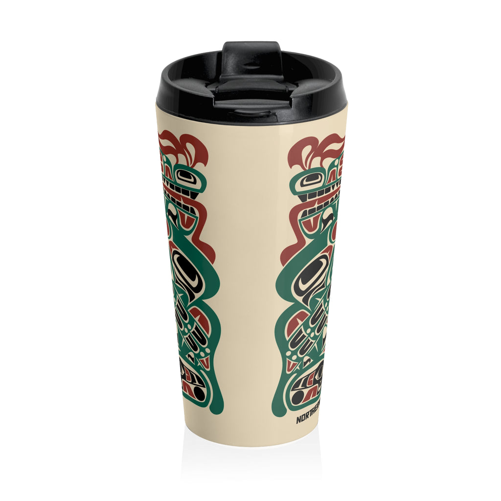 15 oz. Coffee Travel Tumbler | Classic Tribal Sea Monster | Signature Collection
