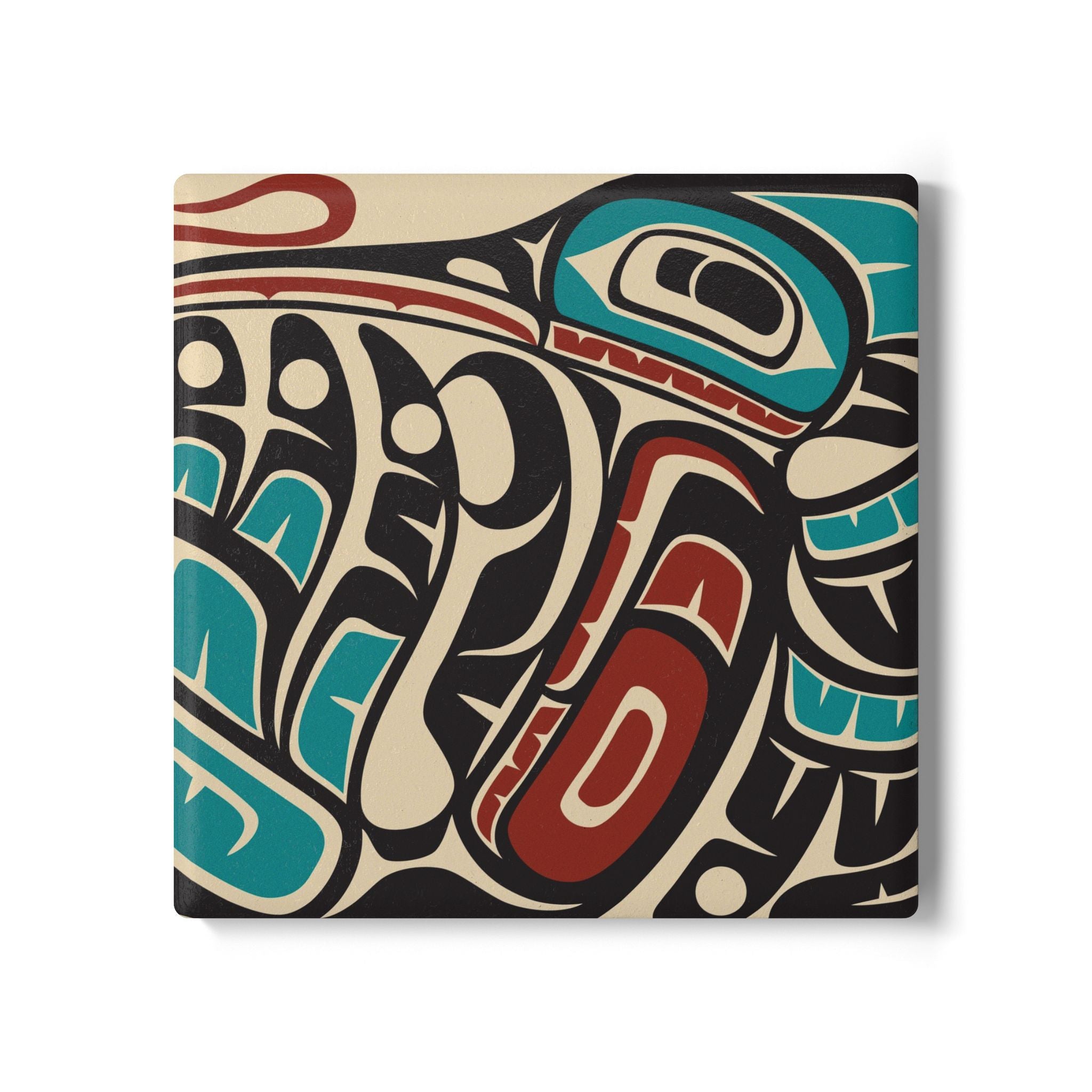 Ceramic Coaster - Classic Tribal Hummingbird Print - Northern Spiritlines™