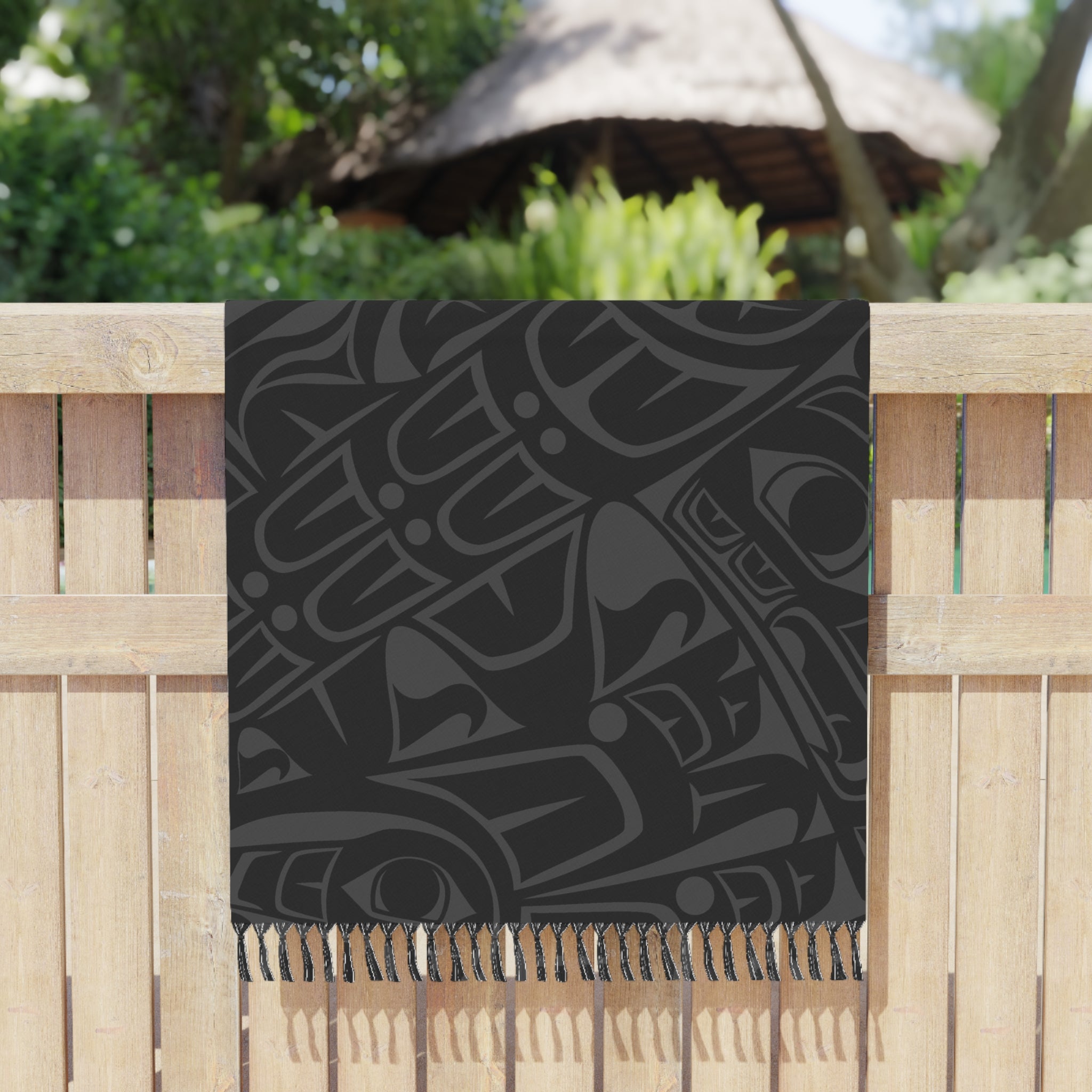 Boho Fringe Beach Cloth - Classic Smoky Tribal Print - Northern Spiritlines™