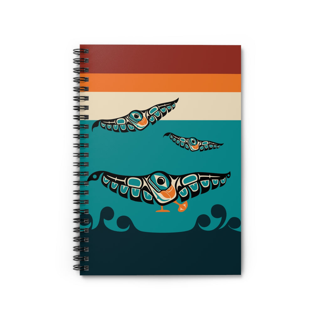 Journal - Spiral Bound | Classic Tribal Puffins | Signature Collection