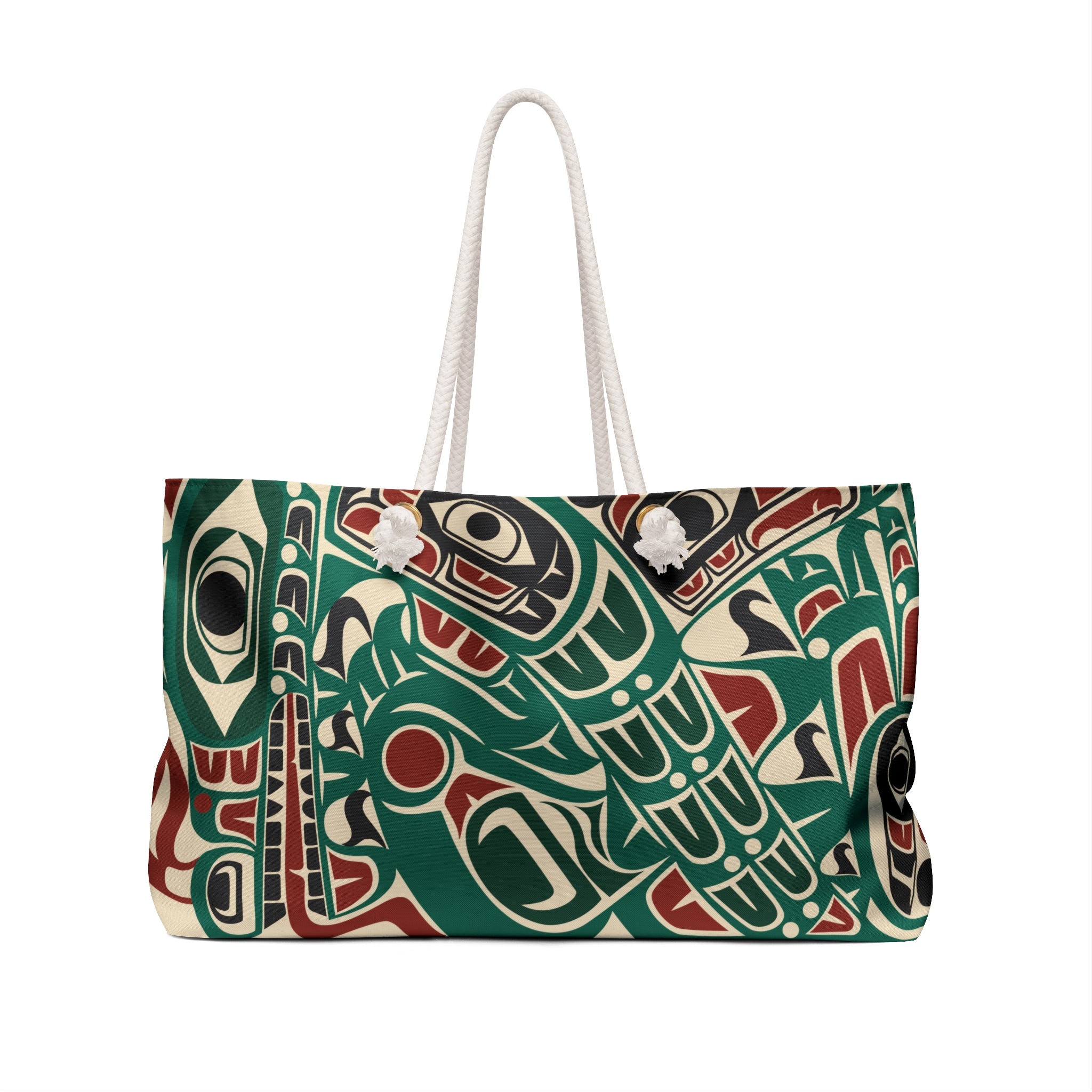 Weekender Tote Bag - Classic Tribal Sea Monster Print - Northern Spiritlines™