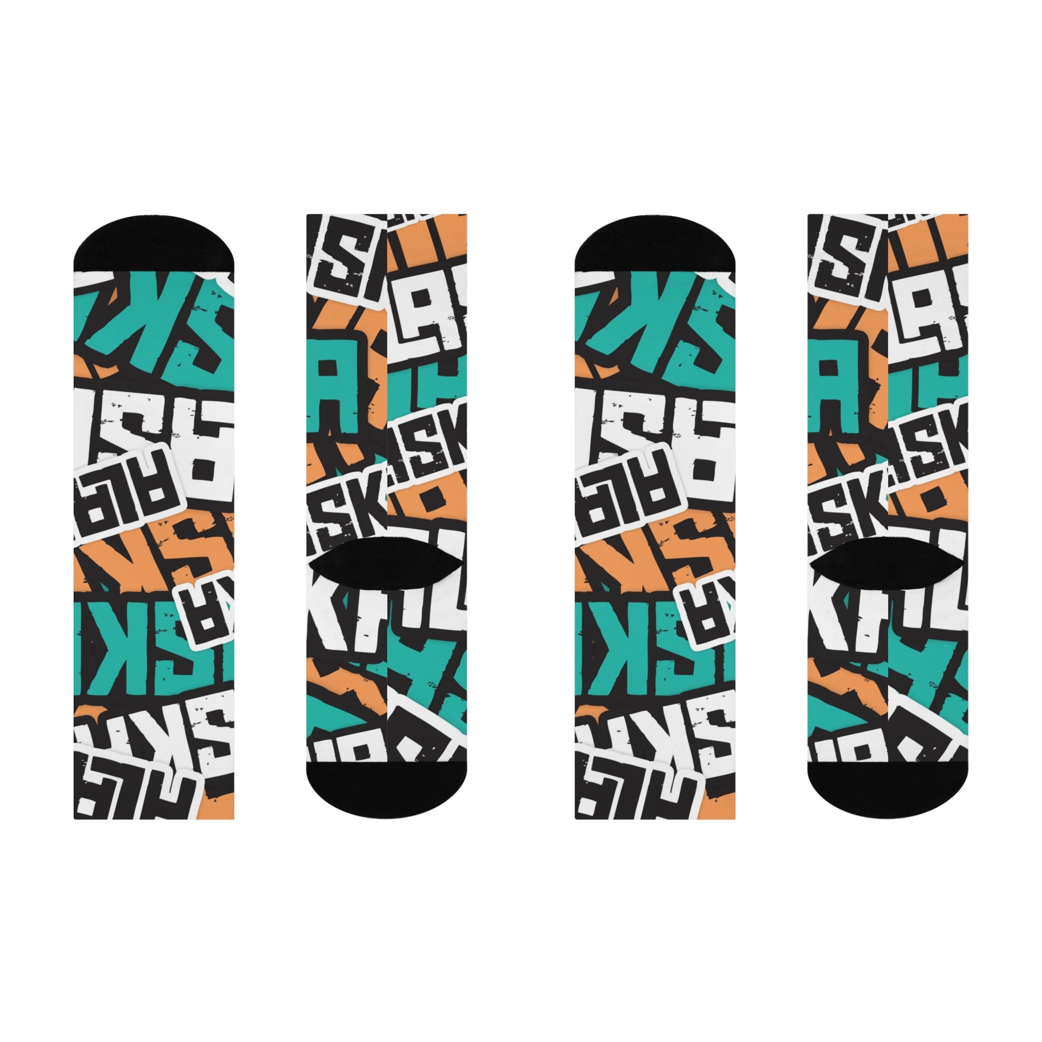 Crew Socks - Cushion Bottom - AK Sticker Bomb - AK State Line™ Collection