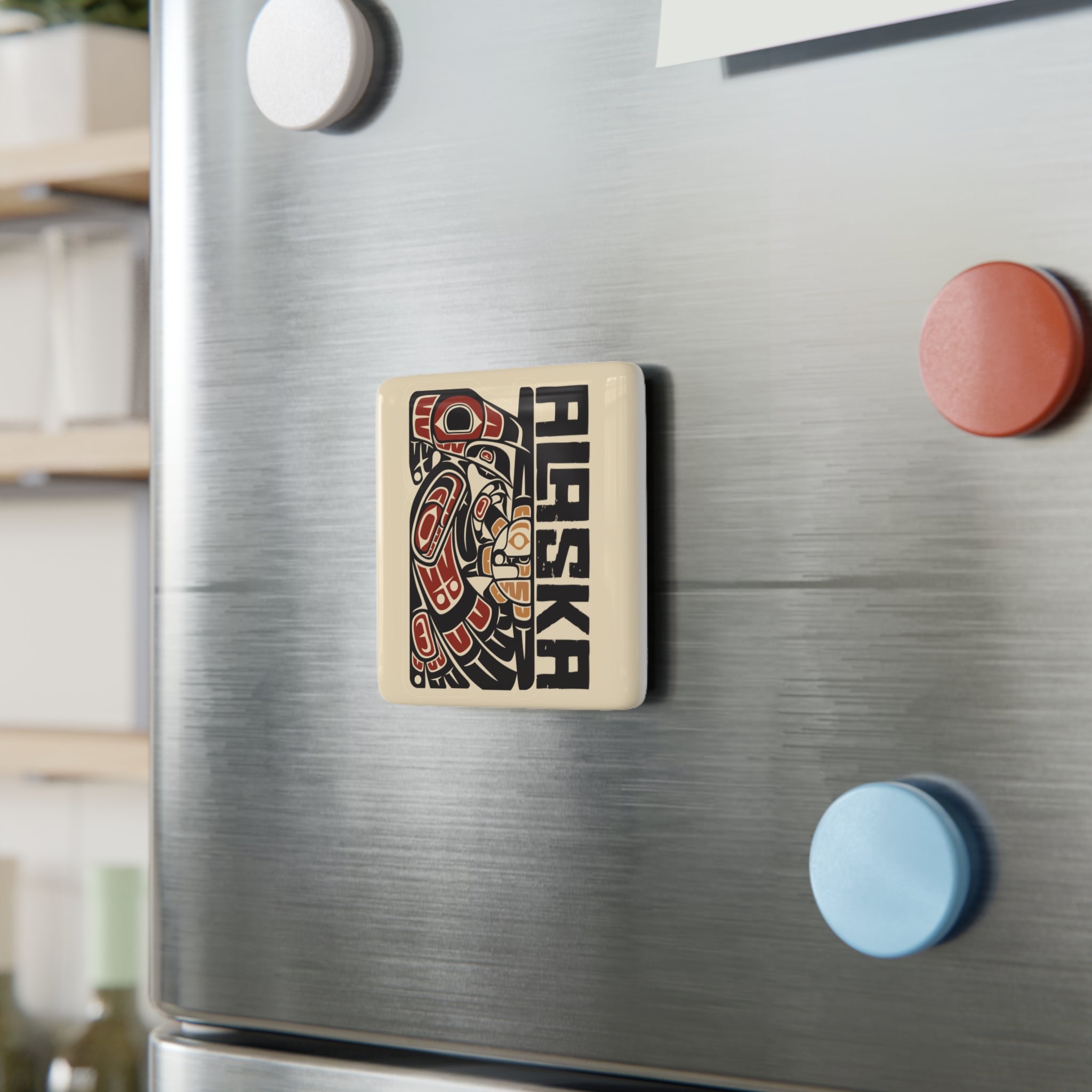 Porcelain Magnet - Classic Tribal Raven