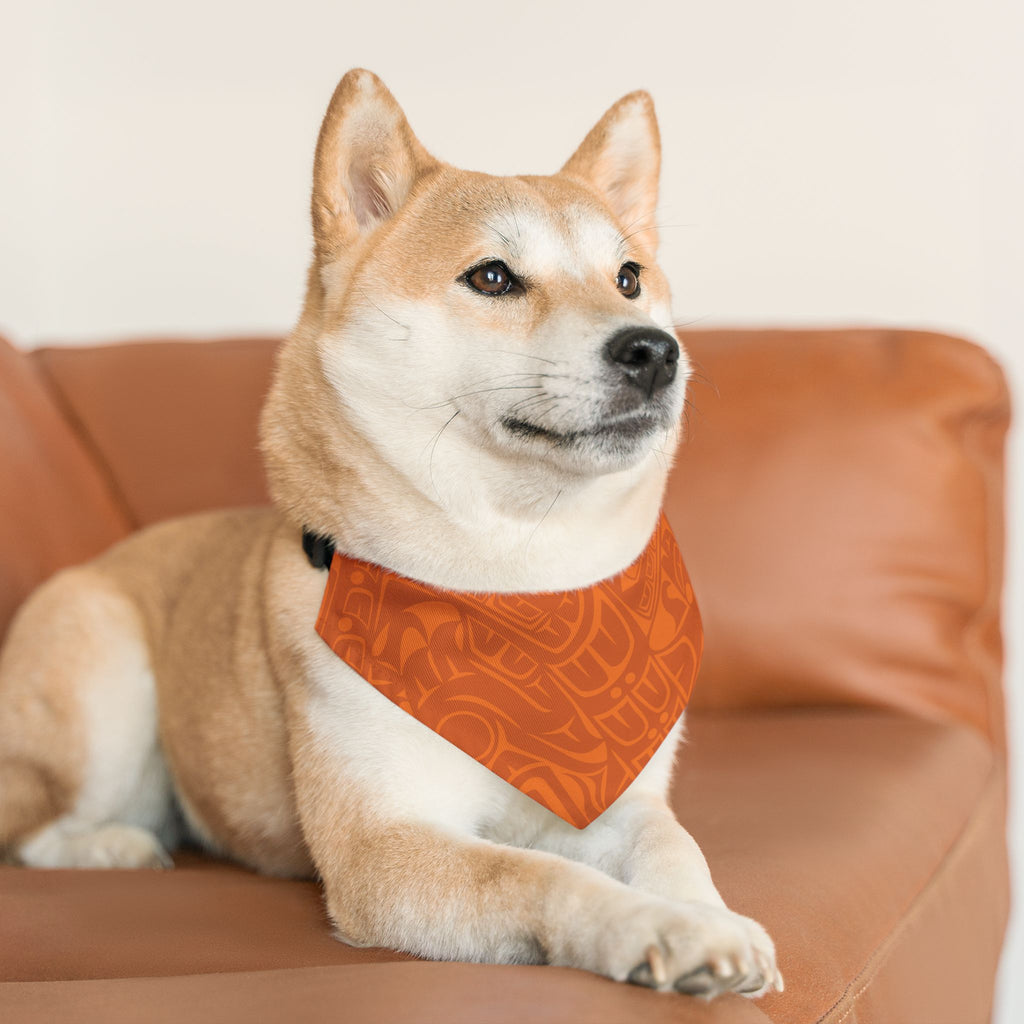 Pet Bandana Collar - Classic Tribal Print (Orange) Northern Spiritlines™