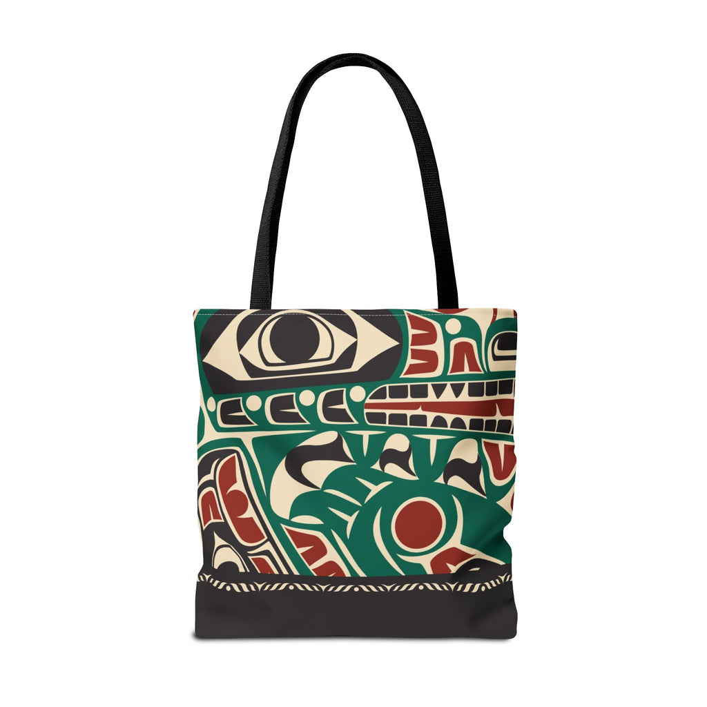 Canvas Tote Bag - Classic Tribal Sea Monster Print with Tribal End Cap - Northern Spiritlines™