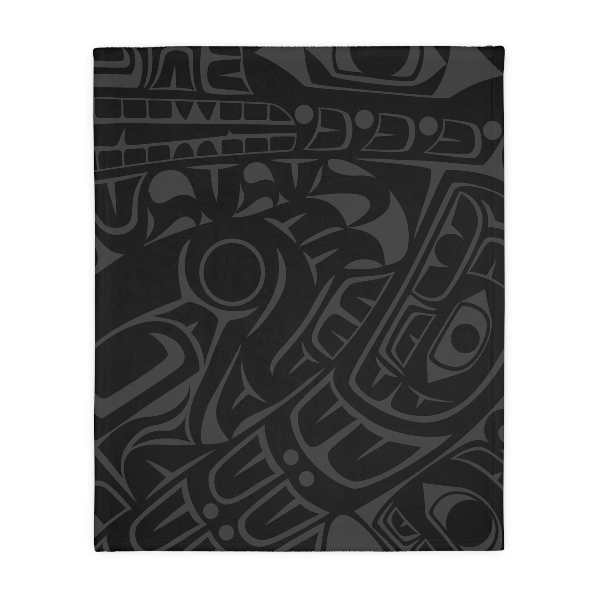 Reversible Plush Blanket - Classic Tribal Smoky Print - Northern Spiritlines™