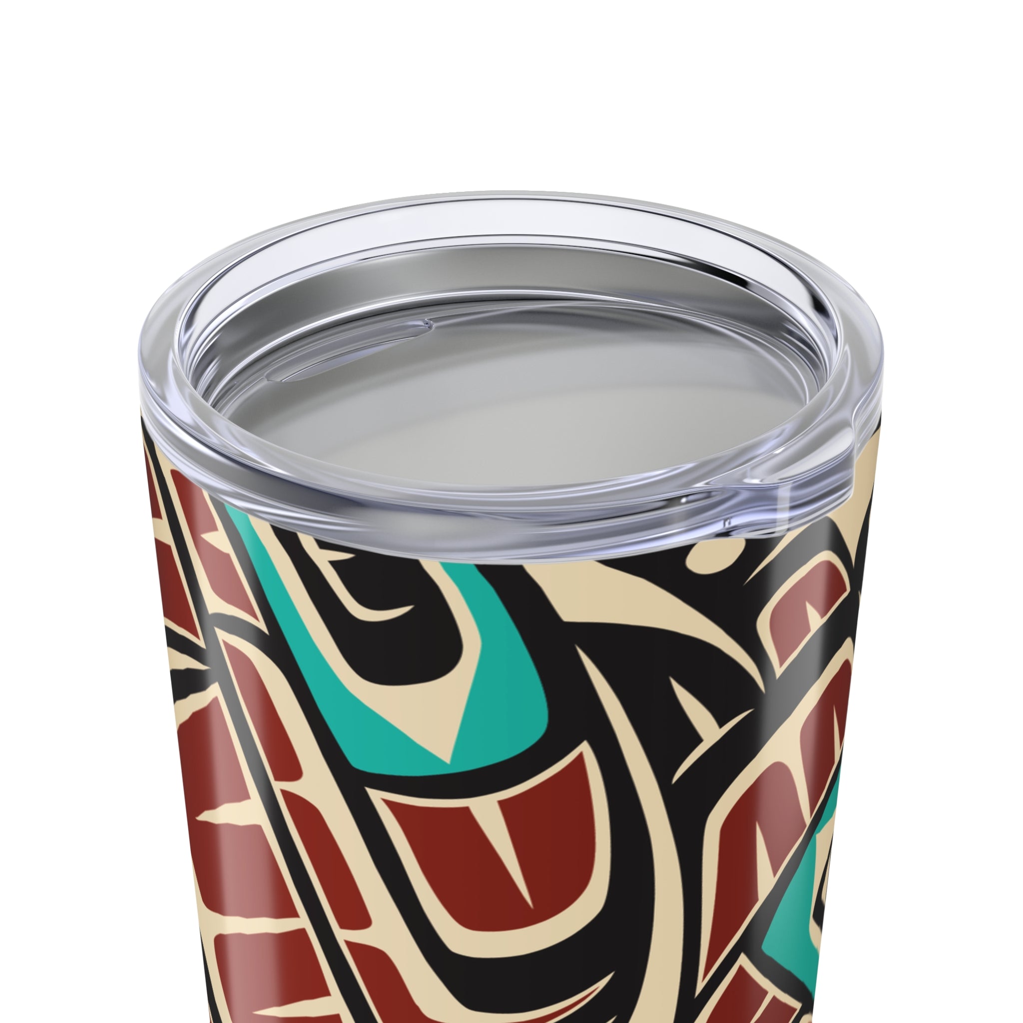 20 oz. Stainless Steel Tumbler w/ Lid - Rustic Alaska Tribal Eagle - AK State Line™ Collection