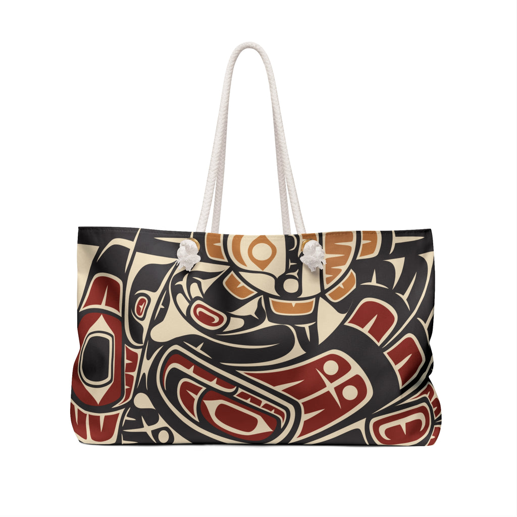 Weekender Tote Bag - Classic Tribal Raven Print - Northern Spiritlines™