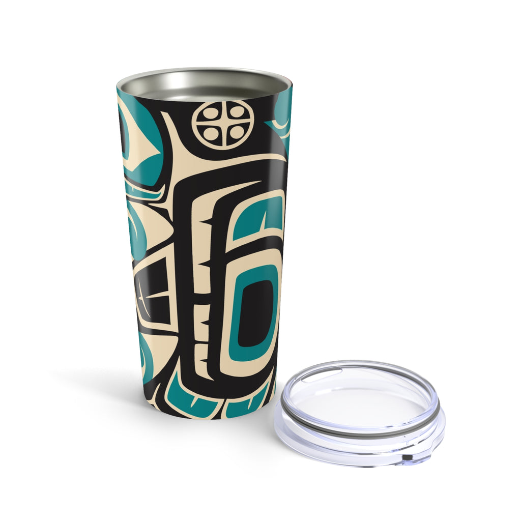 20 oz. Stainless Steel Tumbler w/ Lid - Classic Tribal Orca - Northern Spiritlines™