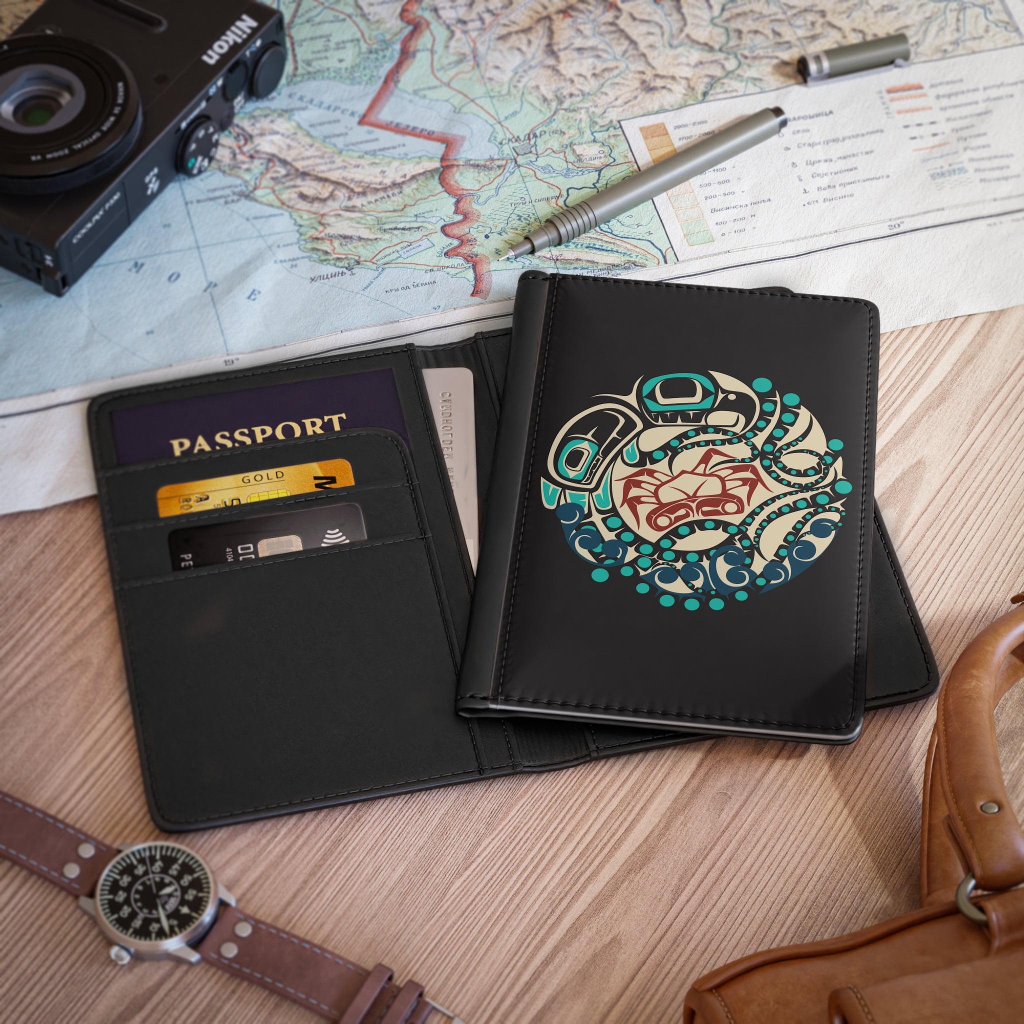 Passport Cover - Classic Tribal Octopus - Northern Spiritlines™