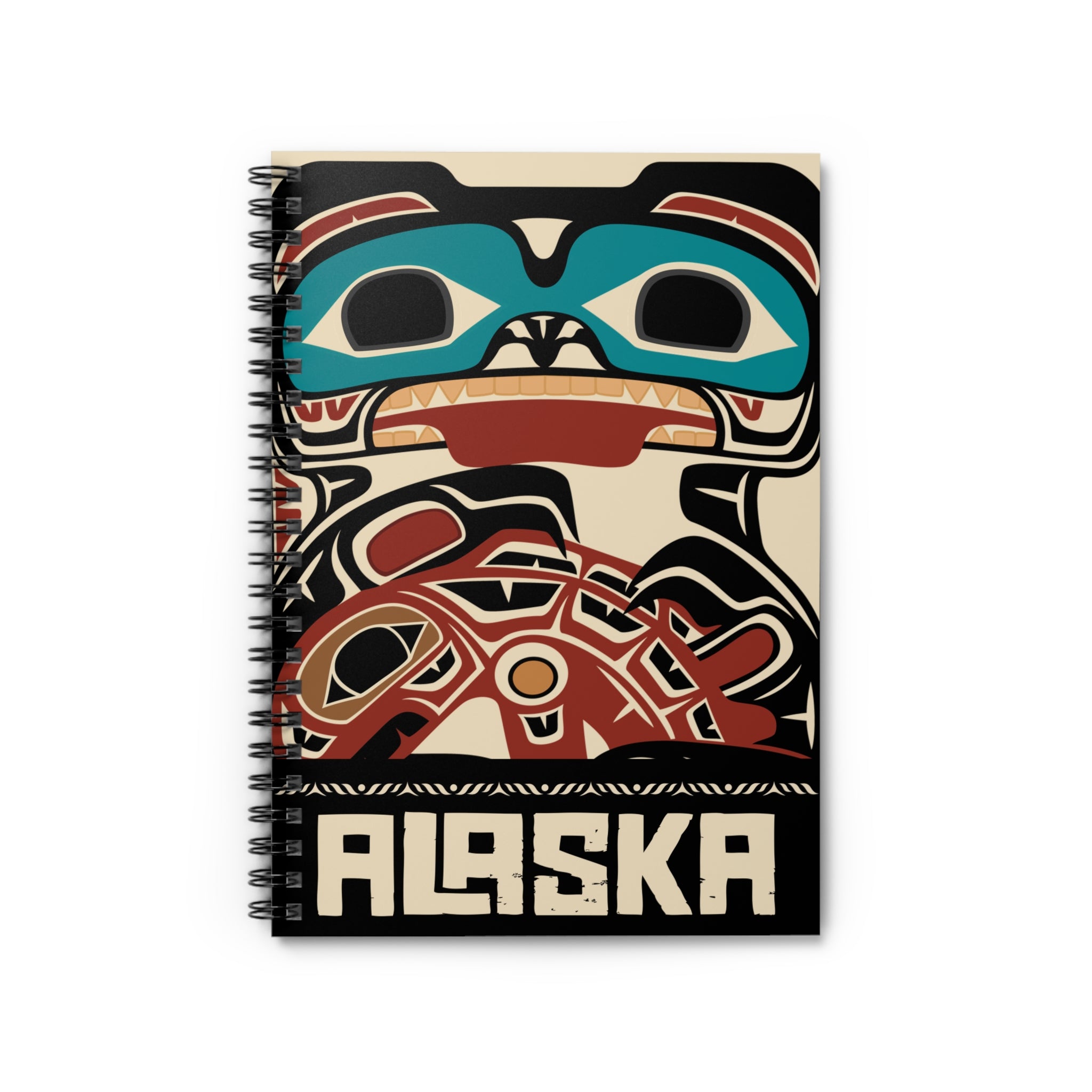 Journal - Spiral Bound |  Alaska Tribal Bear & Salmon | Stateline™ Collection