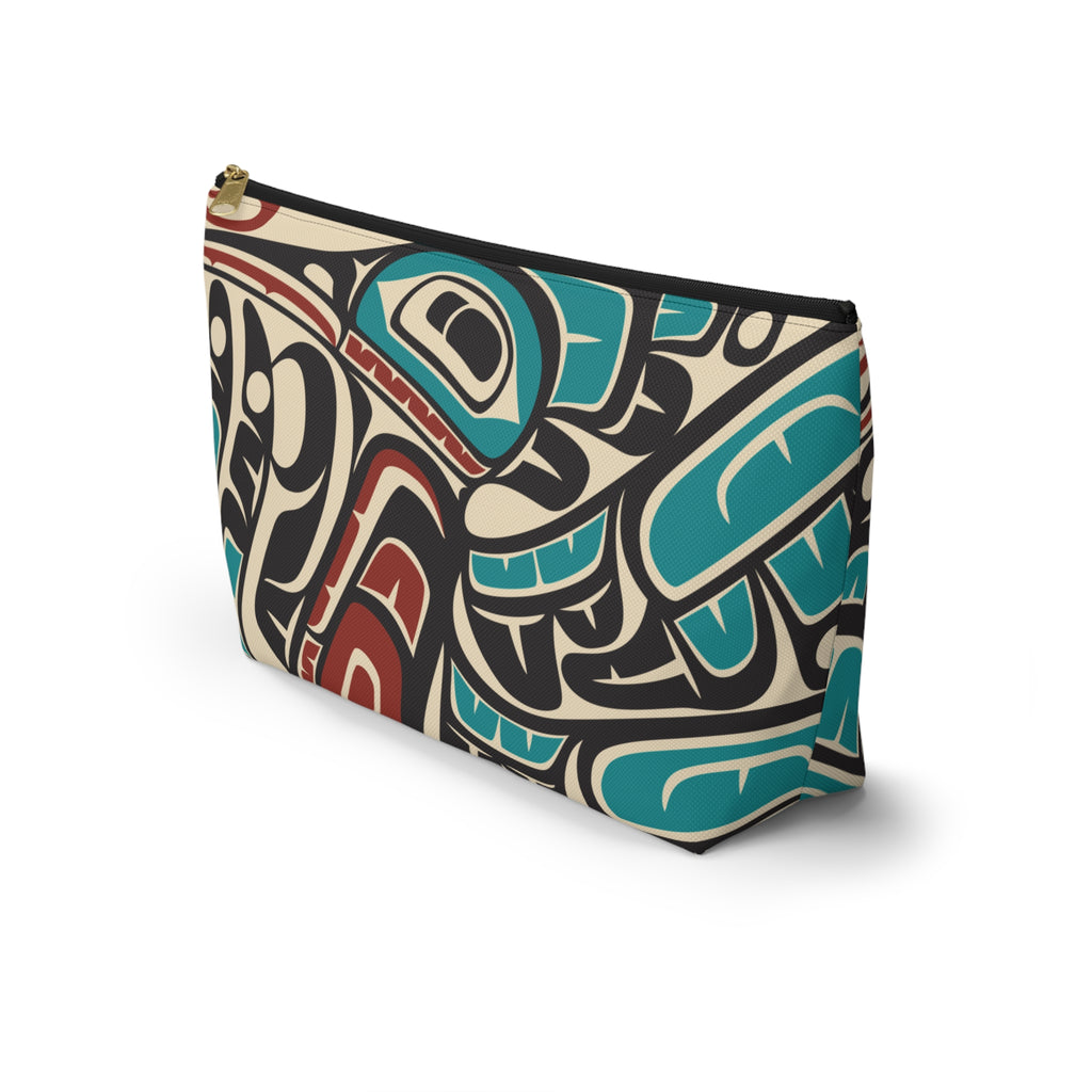Travel Accessory Zipper Pouch - Classic Tribal Hummingbird Print - Northern Spiritlines™