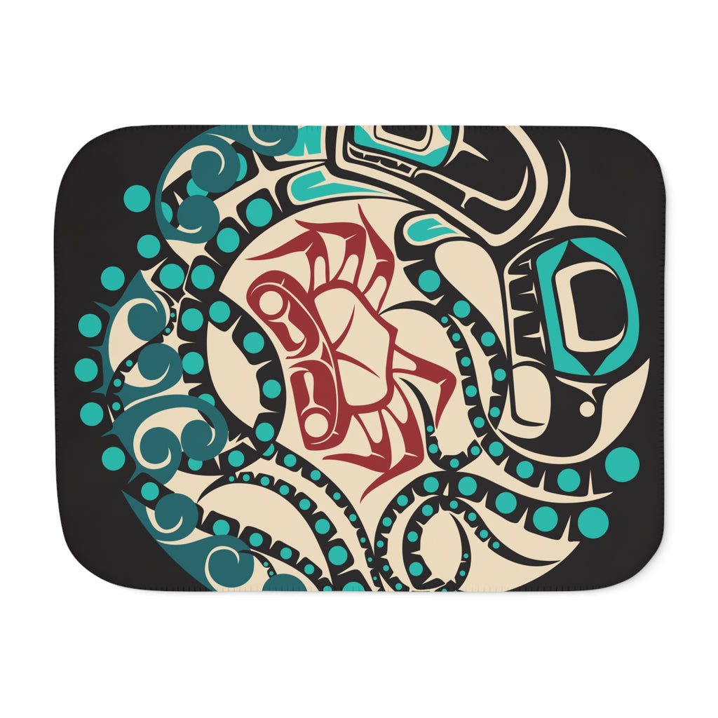 Sherpa Fleece Blanket - Classic Tribal Octopus - Northern Spiritlines™
