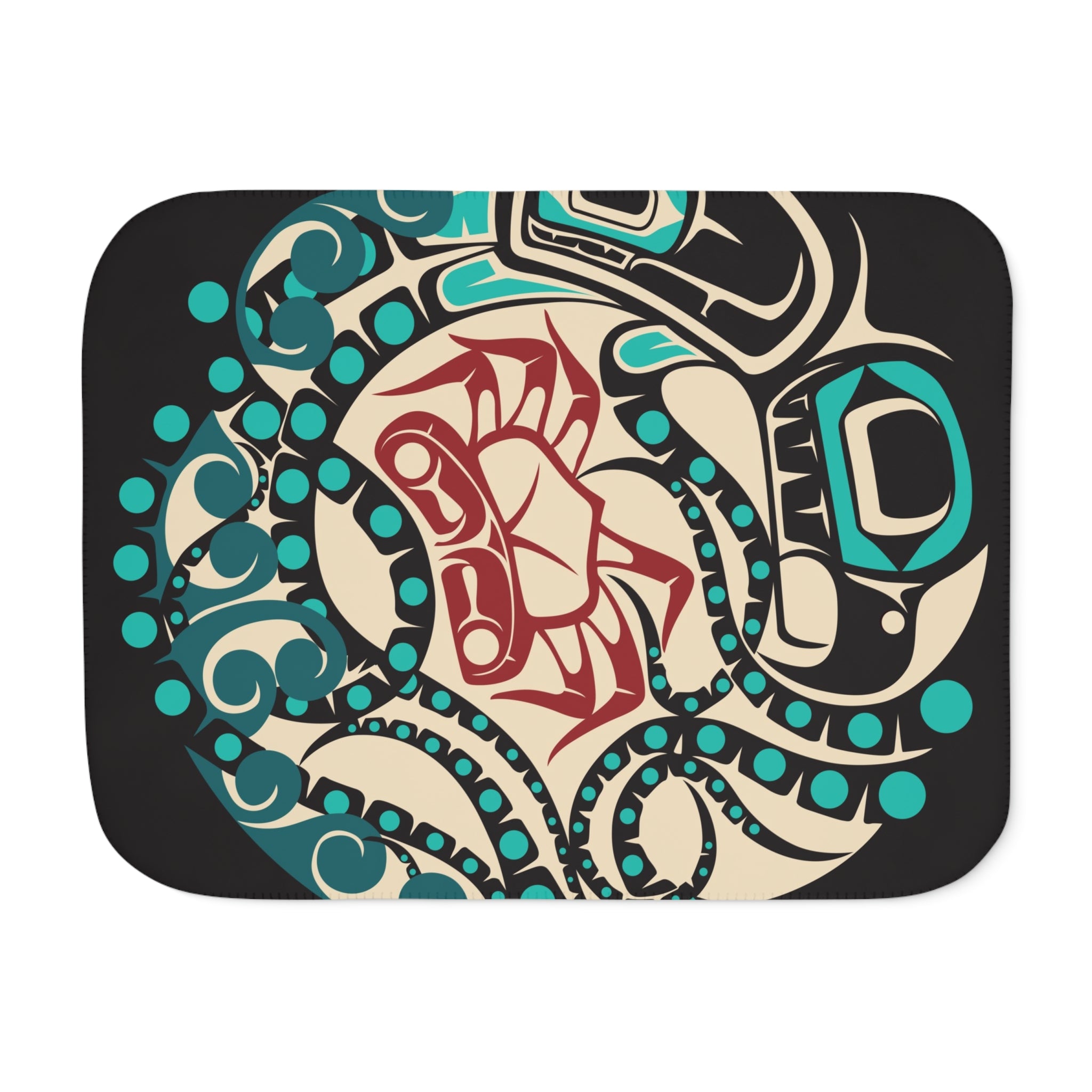 Sherpa Fleece Blanket - Classic Tribal Octopus - Northern Spiritlines™