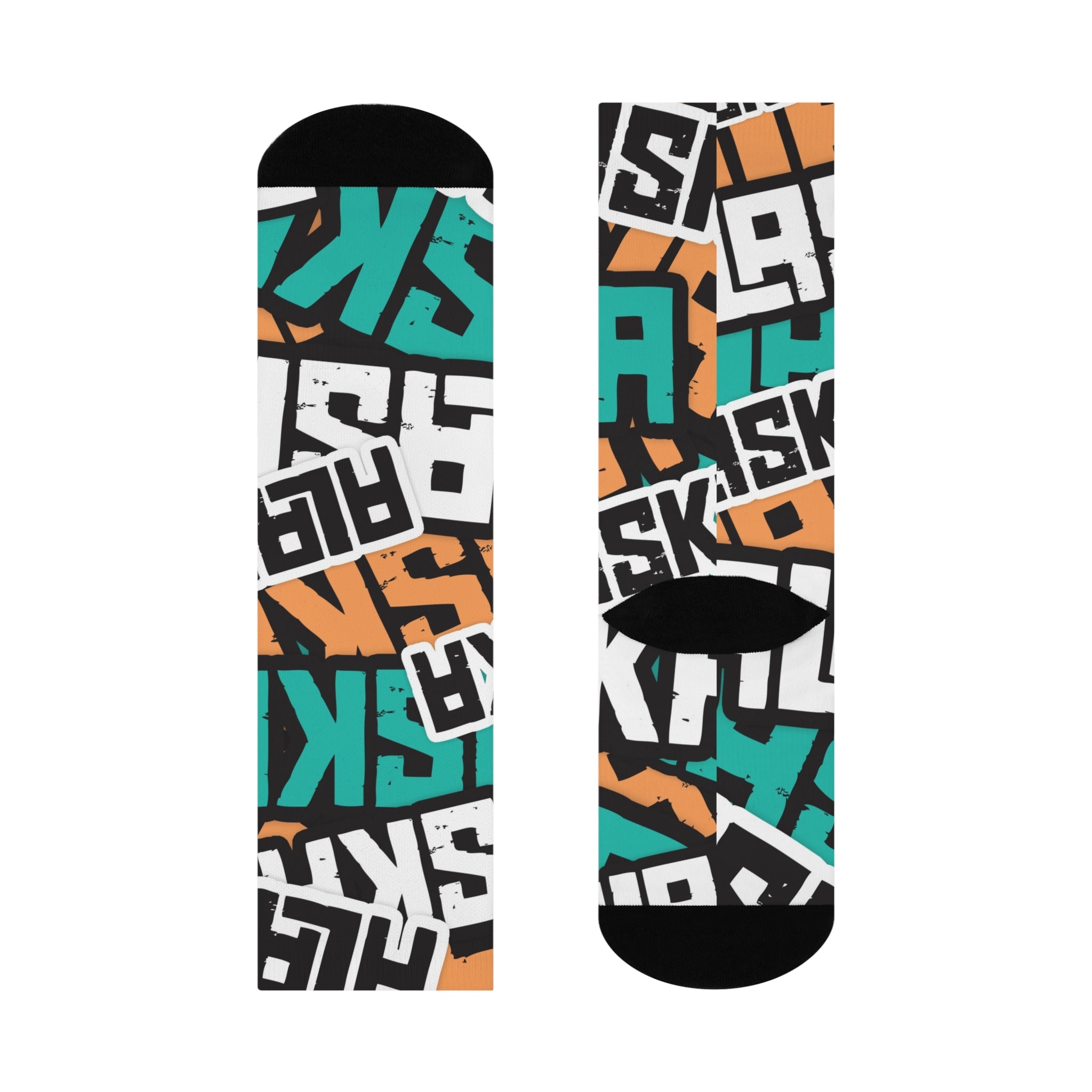 Crew Socks - Cushion Bottom - AK Sticker Bomb - AK State Line™ Collection