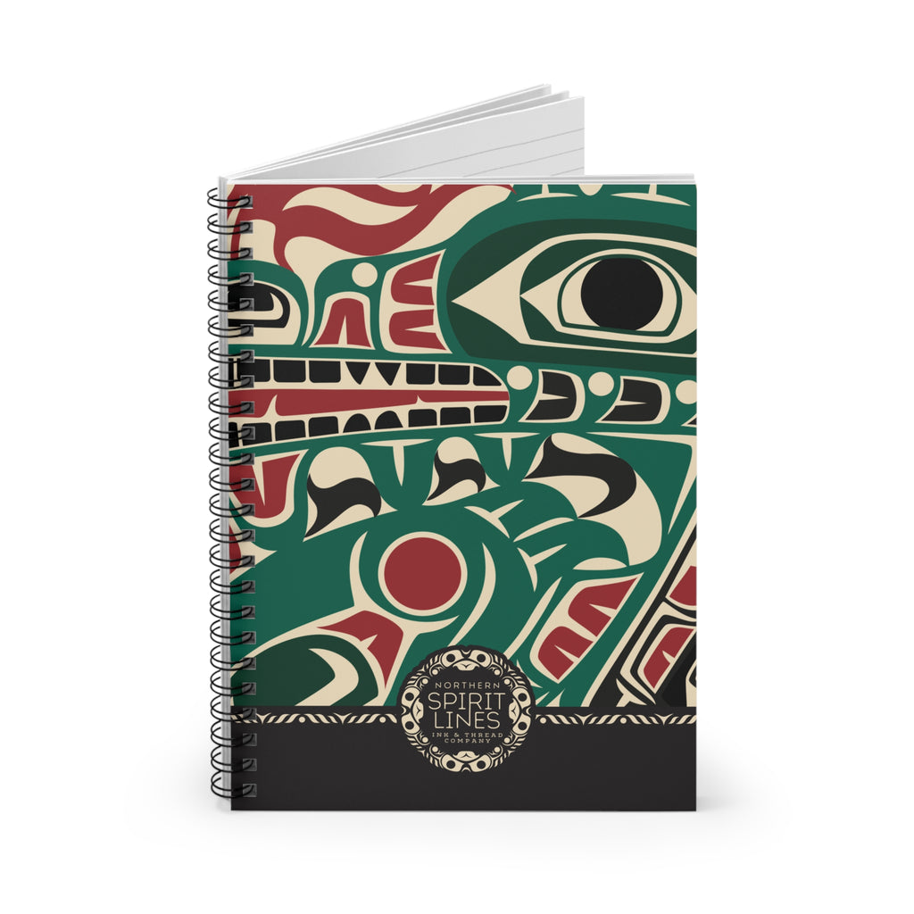 Spiral Notebook, Journal - Classic Tribal Sea Monster Print - Northern Spiritlines™