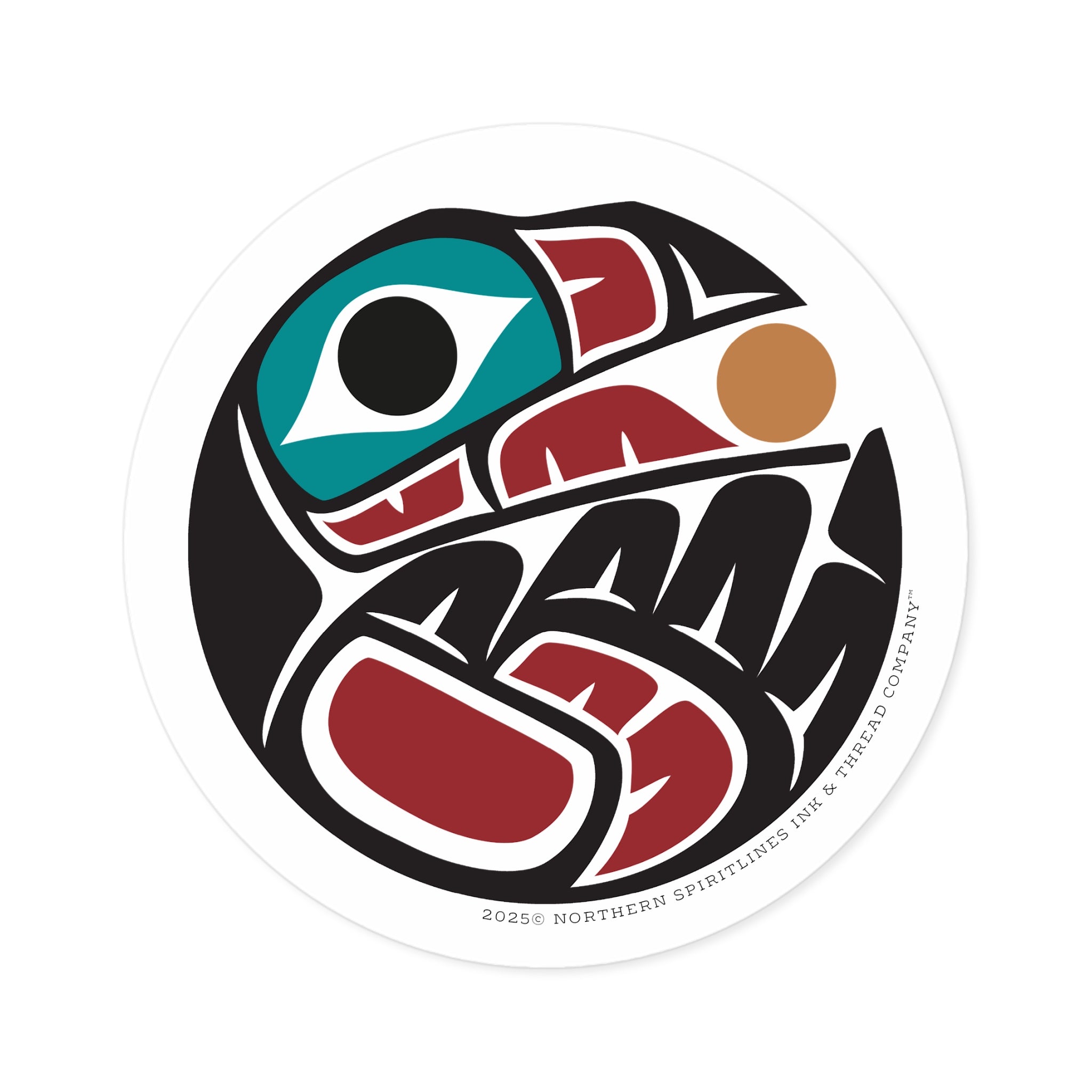 Vinyl Sticker Indoor/Outdoor - Round Tribal Raven - Northern Spiritlines™