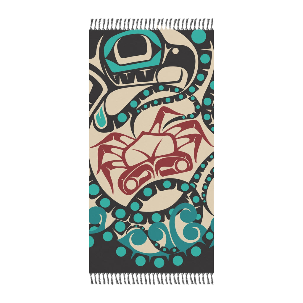 Boho Fringe Beach Cloth - Classic Tribal Octopus Print - Northern Spiritlines™