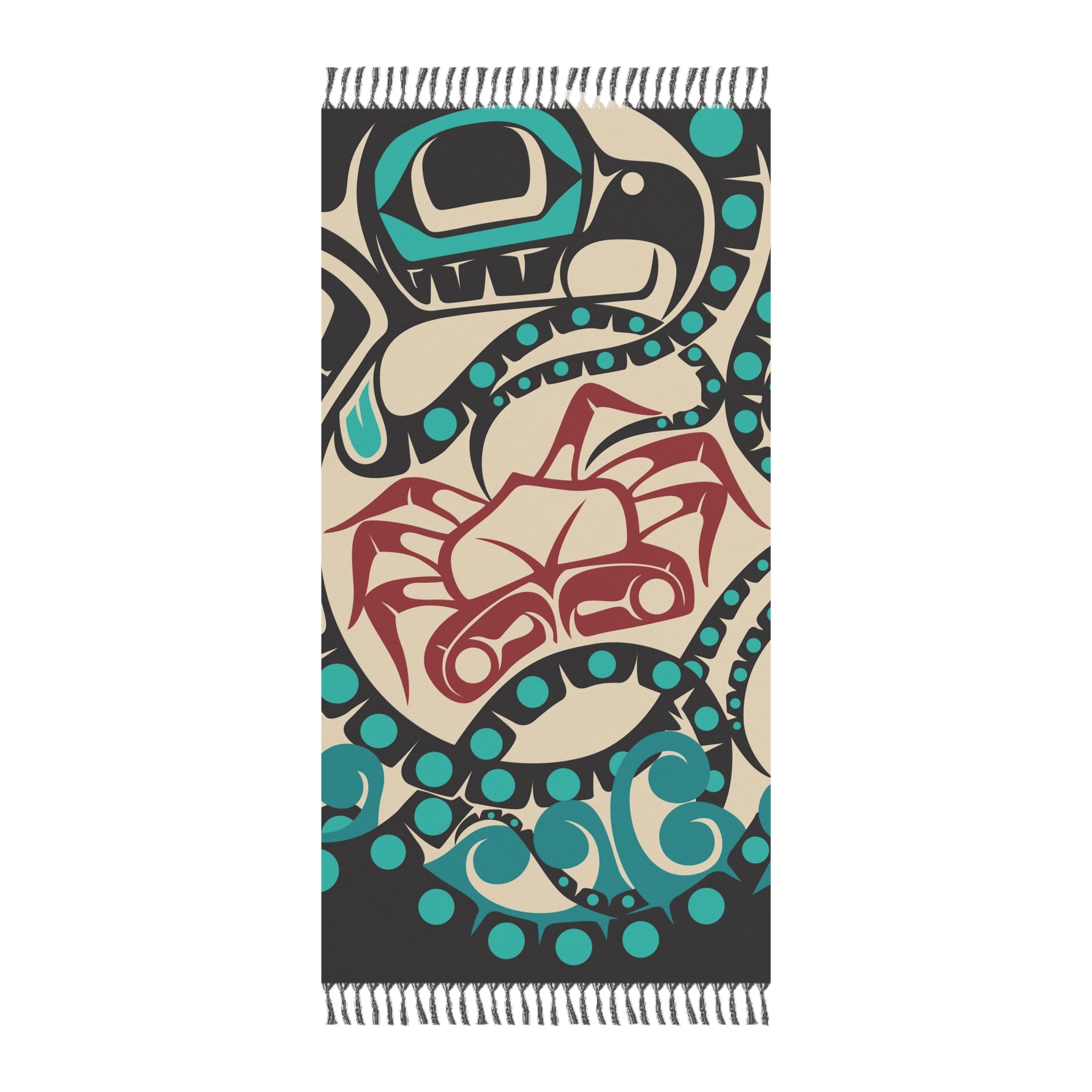 Boho Fringe Beach Cloth - Classic Tribal Octopus Print - Northern Spiritlines™