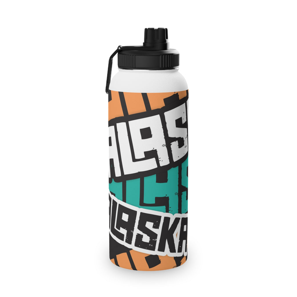 32 oz. Stainless Steel Water Bottle, Sports Lid - AK Sticker Bomb - AK State Line™ Collection