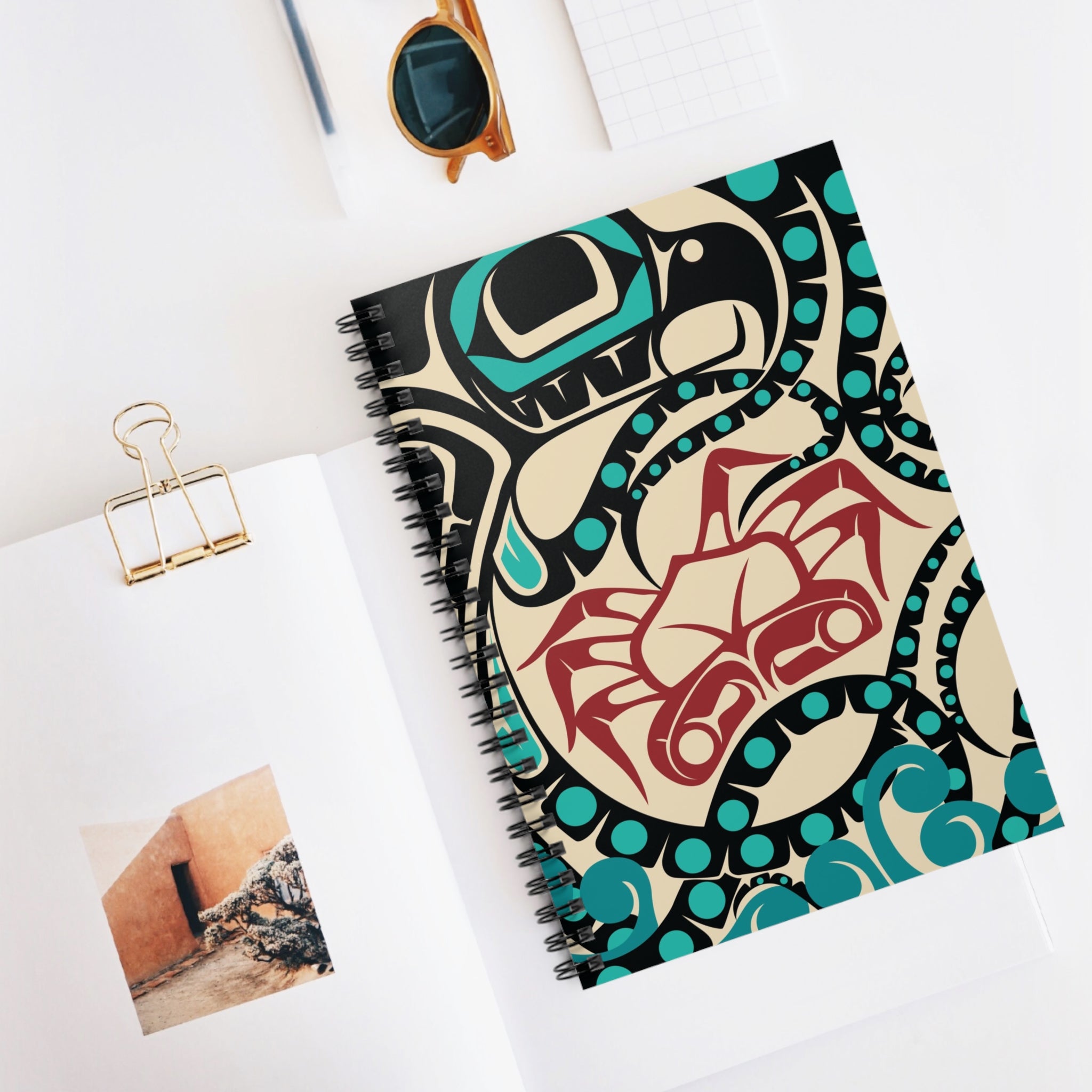 Journal - Spiral Bound | Classic Tribal Octopus | Signature Collection