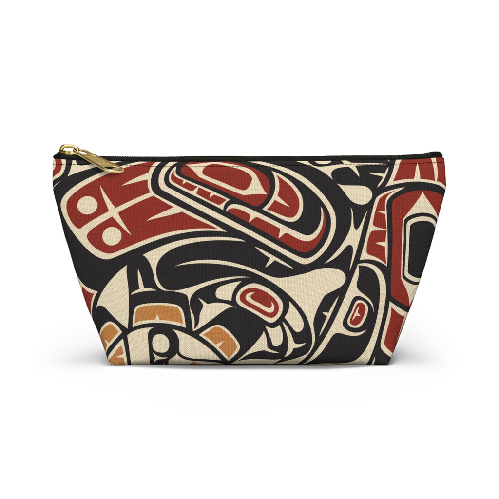Travel Accessory Zipper Pouch - Classic Tribal Raven Print - Northern Spiritlines™