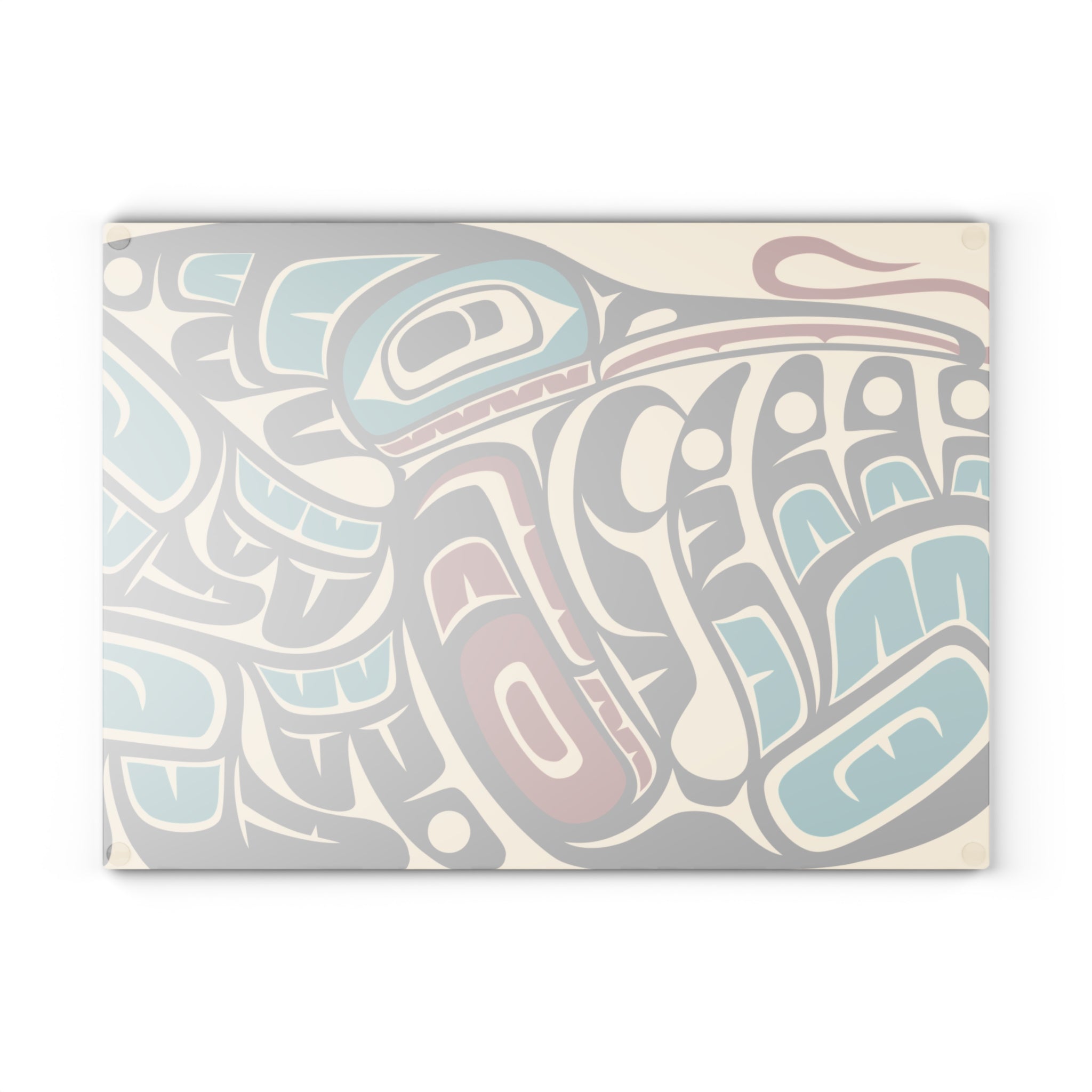 Glass Cutting Board - Classic Tribal Hummingbird Print - Northern Spiritlines™