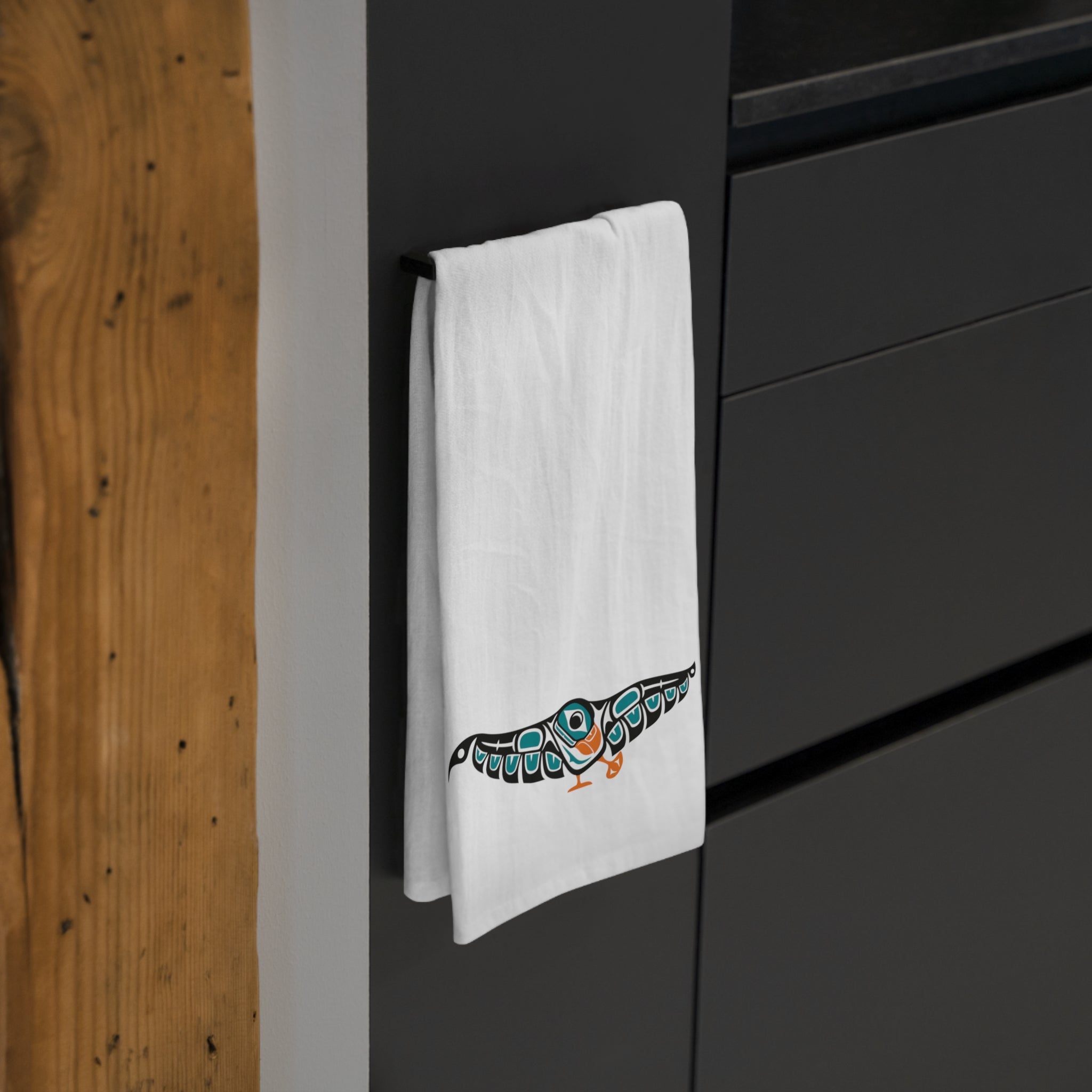 Cotton Tea Towel - Classic Tribal Puffin - Northern Spiritlines™