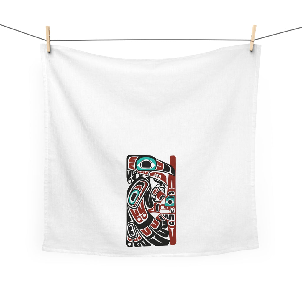 Cotton Tea Towel - Classic Tribal Raven Print - Northern Spiritlines™