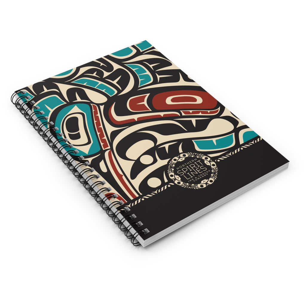Spiral Notebook, Journal - Classic Tribal Hummingbird Print - Northern Spiritlines™