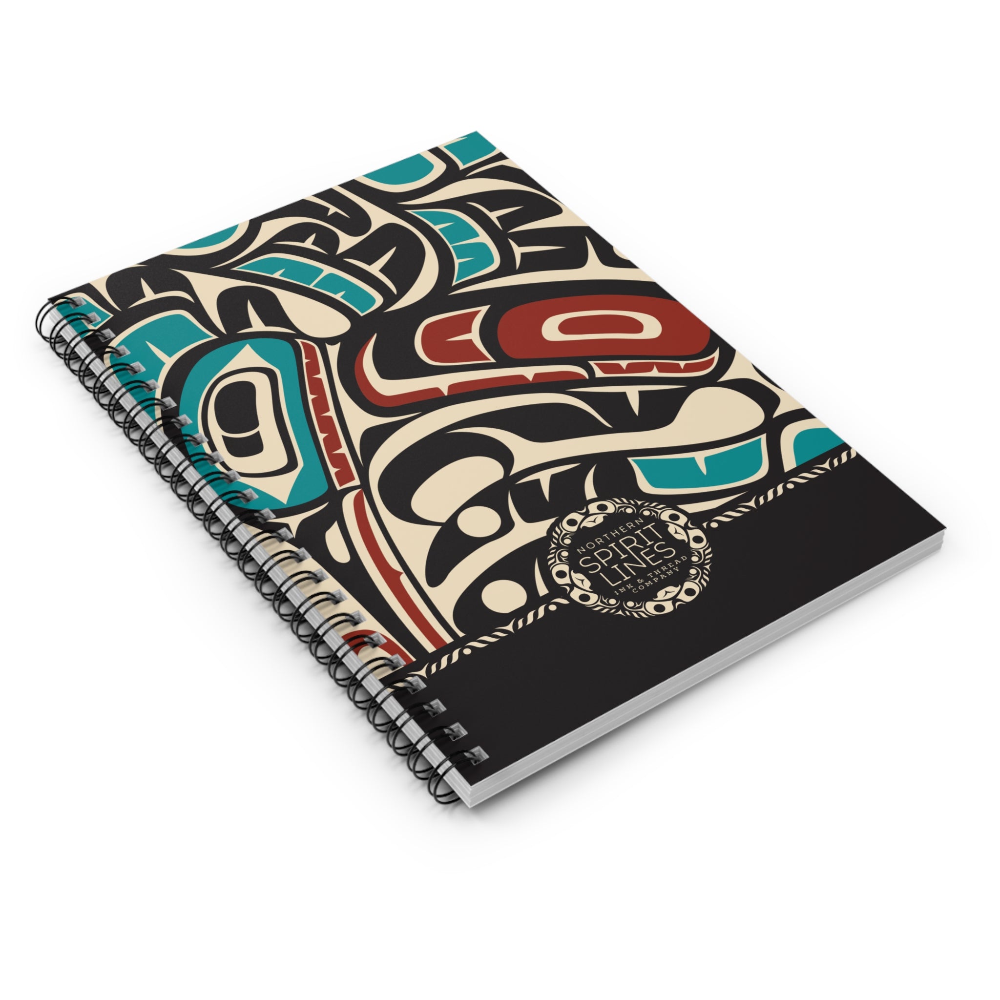 Spiral Notebook, Journal - Classic Tribal Hummingbird Print - Northern Spiritlines™