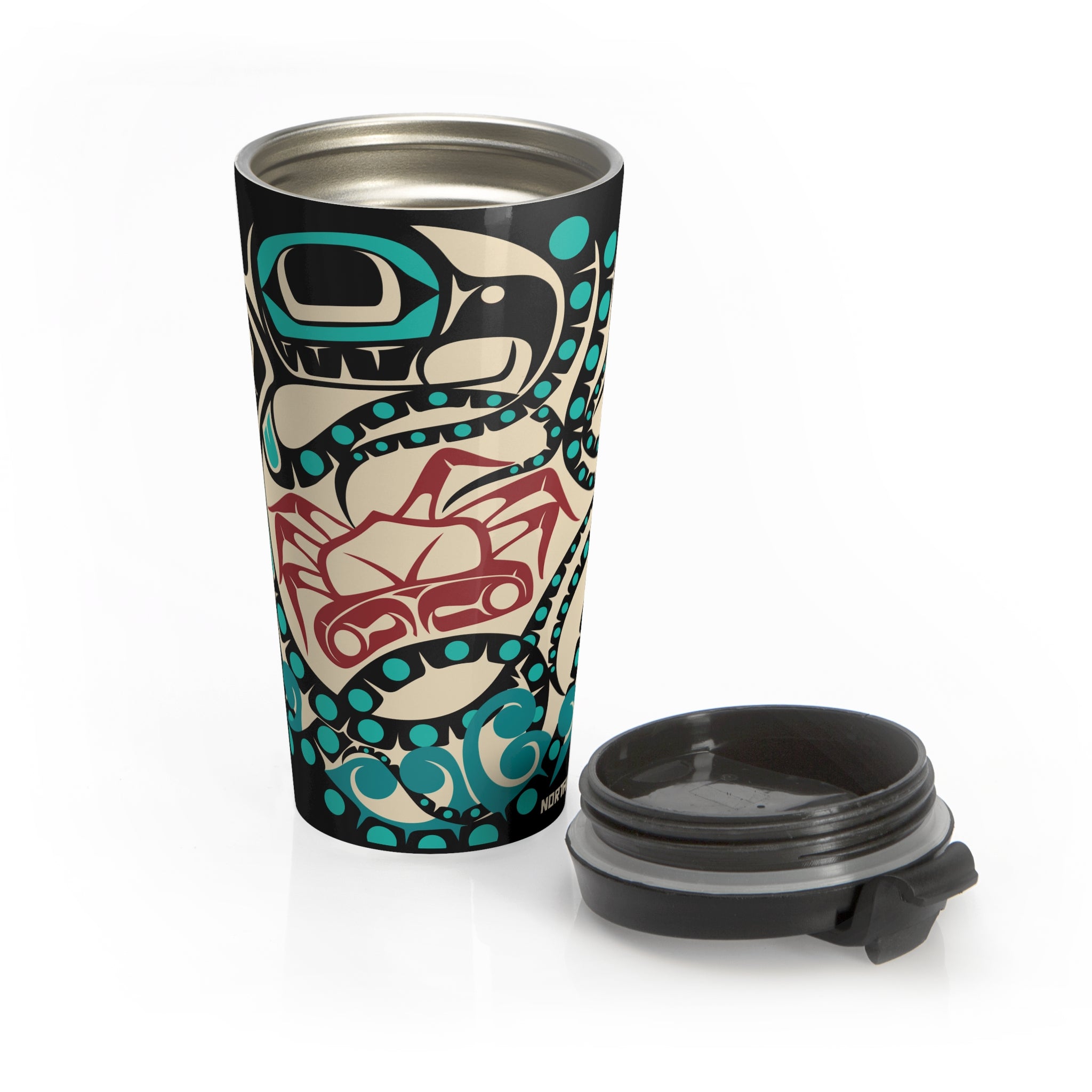15 oz. Coffee Travel Tumbler | Tribal Octopus | Signature Collection
